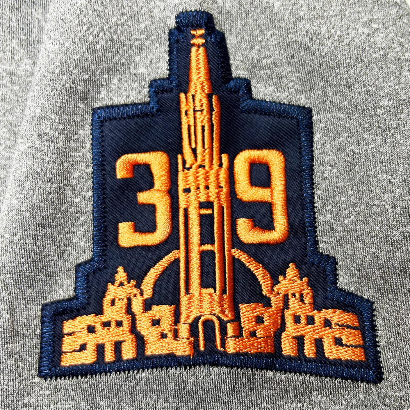 San Francisco Seals Baseball Jersey close-up 1939 patch Gray Jersey Royal Retros