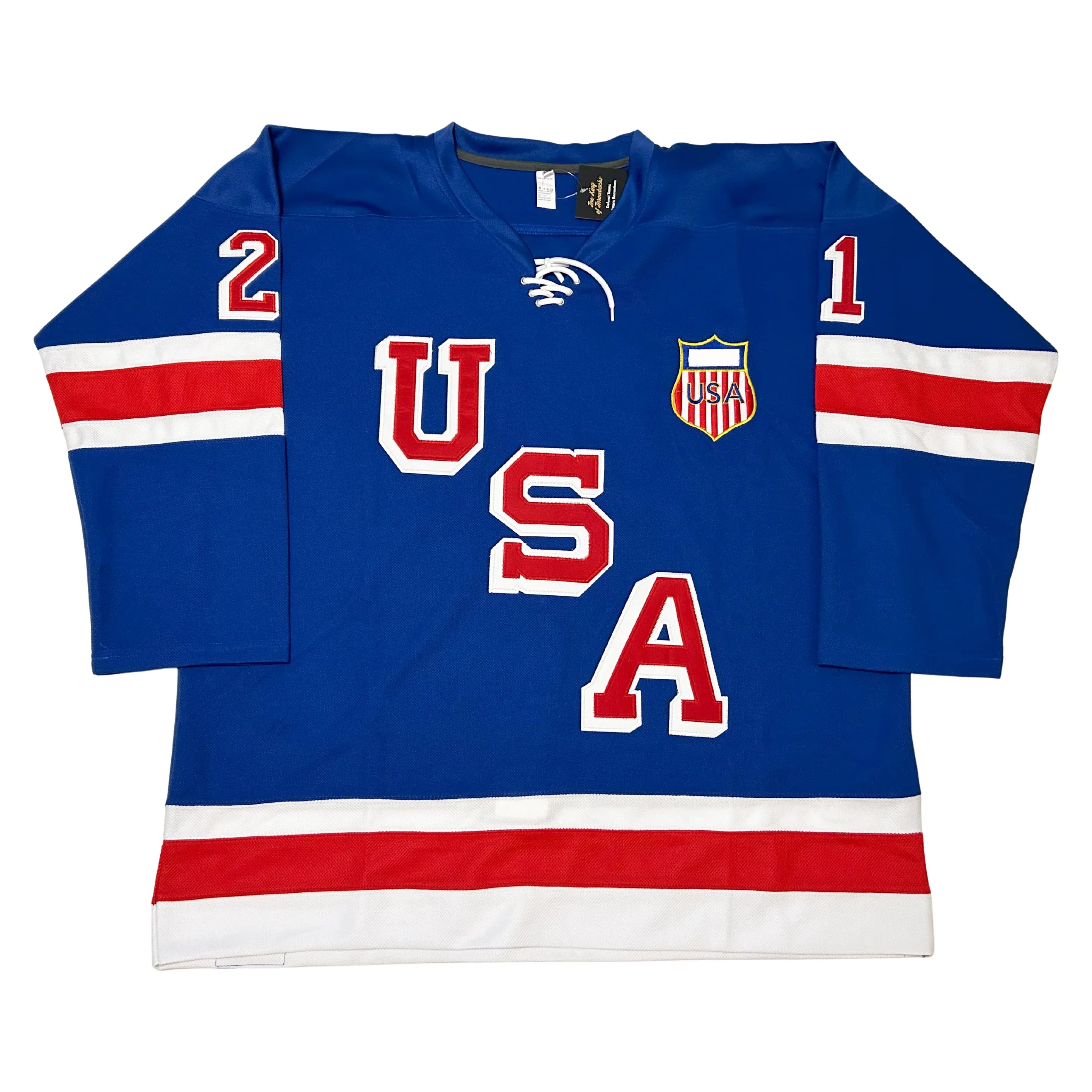 vintage hockey gear 1960 USA Hockey Jersey, XS / Blue