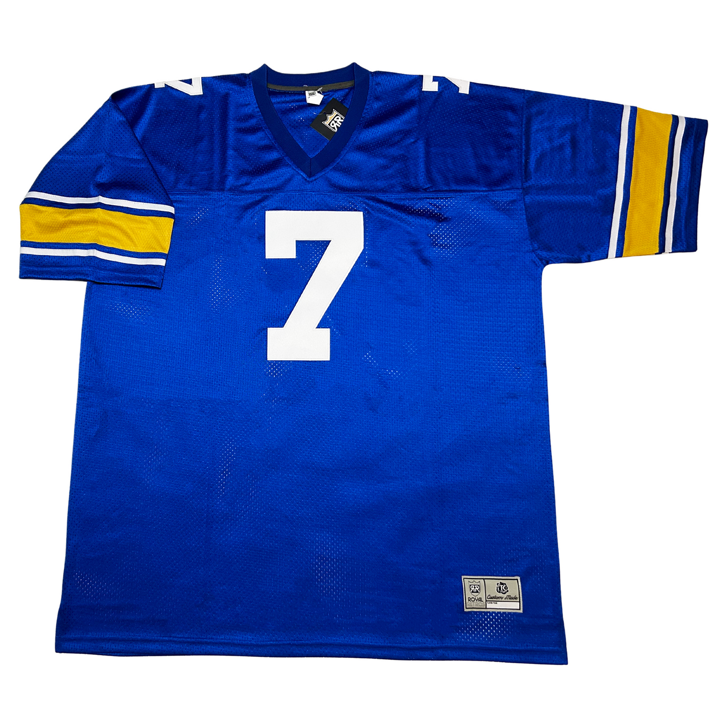 1970s winnipeg blue bombers throwback jersey blue with white #7 Royal Retros