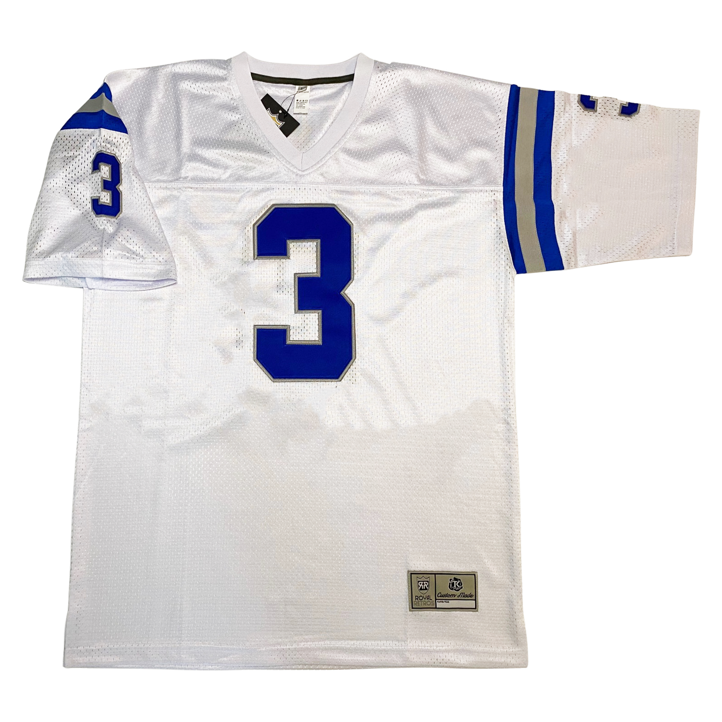 Silver Stripe Football Jersey - Small / White - Jerseys