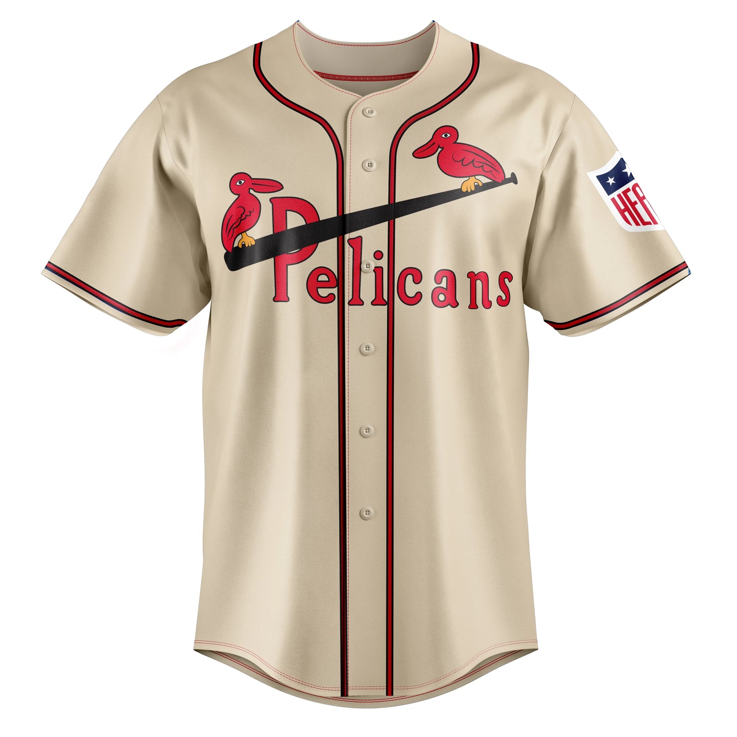 1942 New Orleans Pelicans Baseball Jersey - Small / Cream - Jerseys