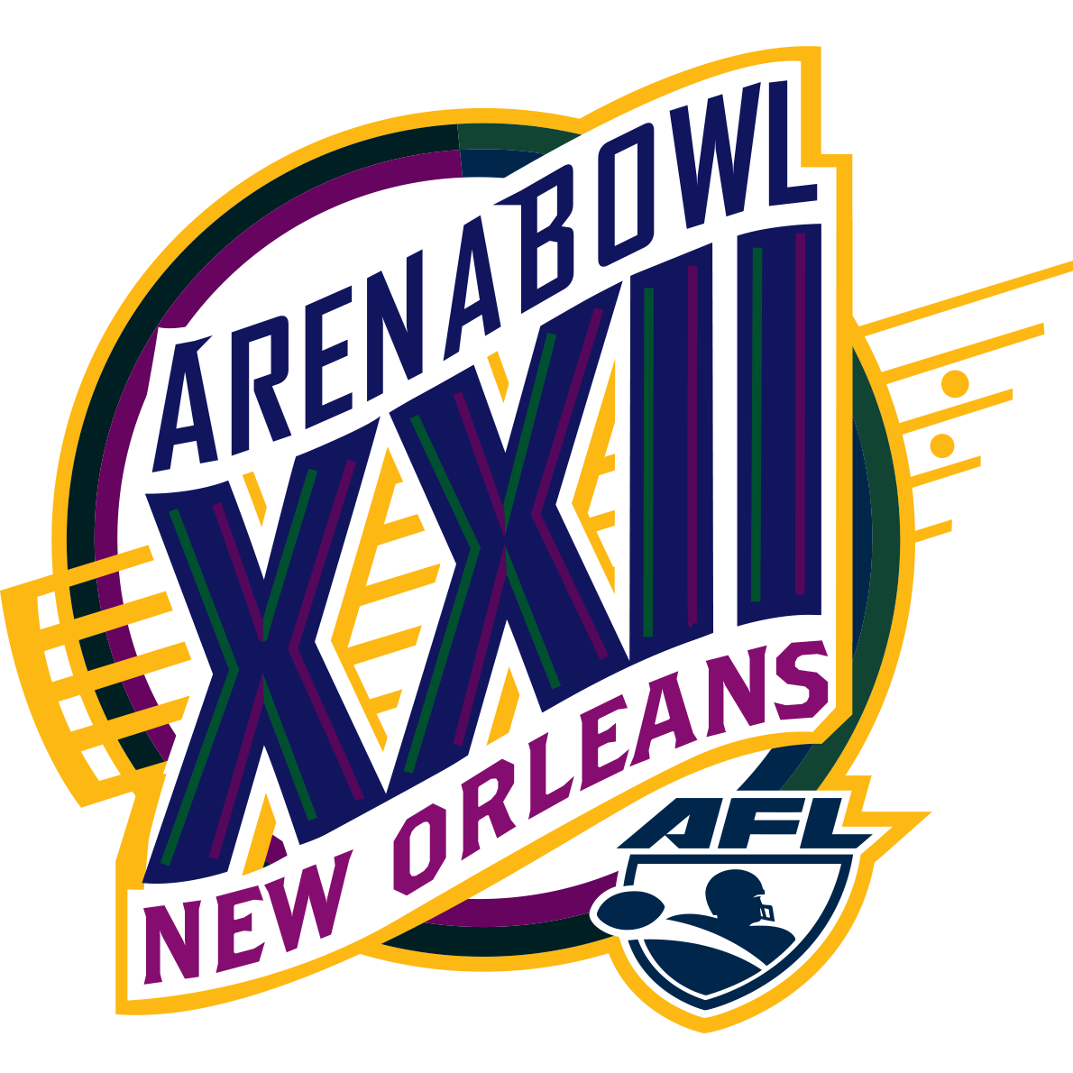Arena Bowl Patch For Jersey - Arena Bowl XXII (2008) - Embroidered Patches