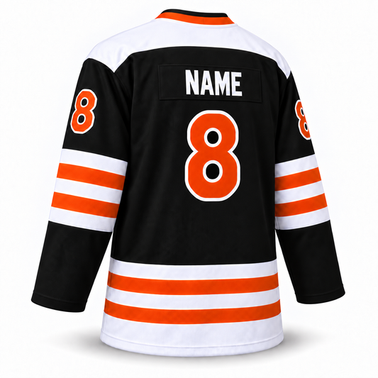 Baltimore Blades custom black jersey back mockup, NAME and number 8
