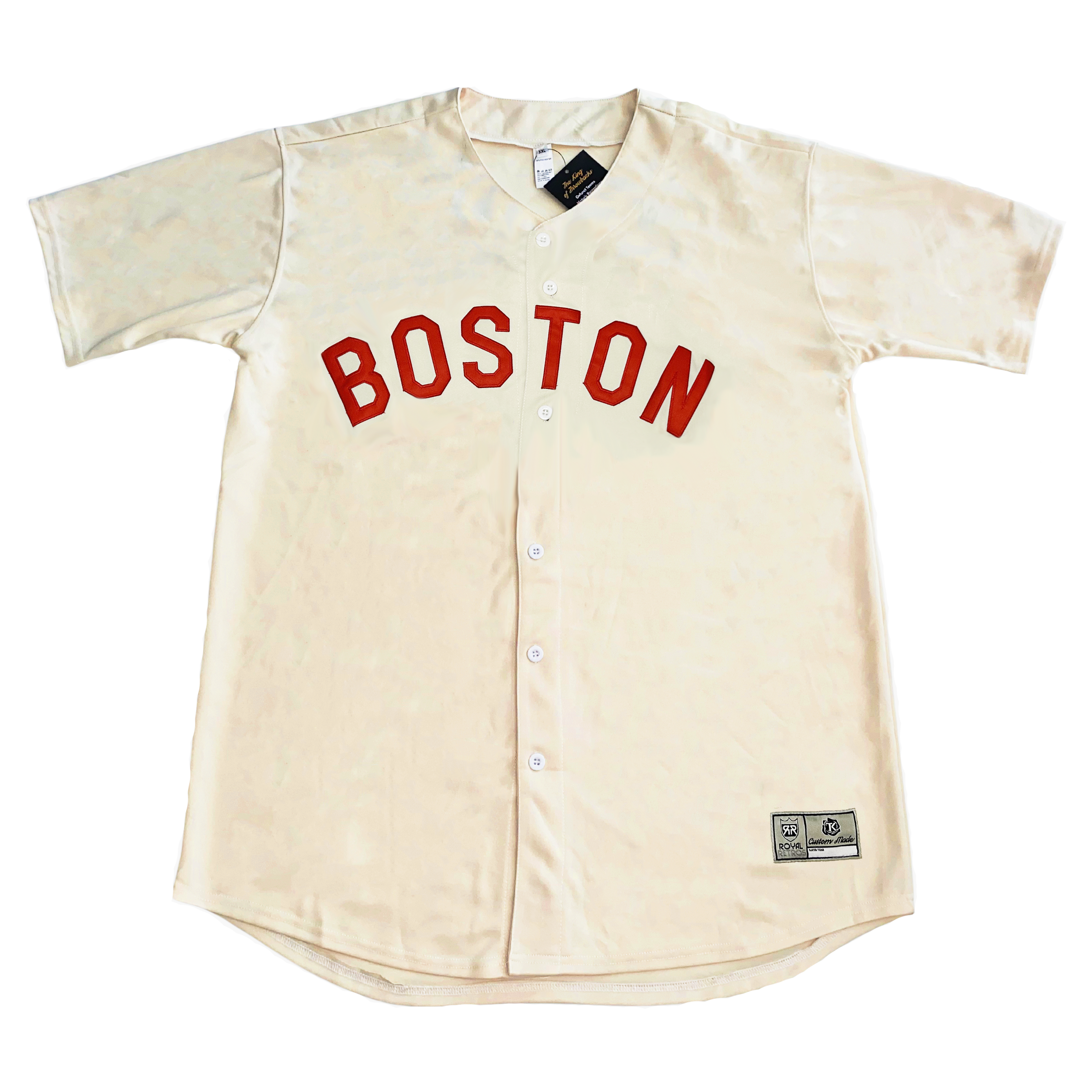 Boston Beaneaters Jersey - Cream - Medium - Royal Retros