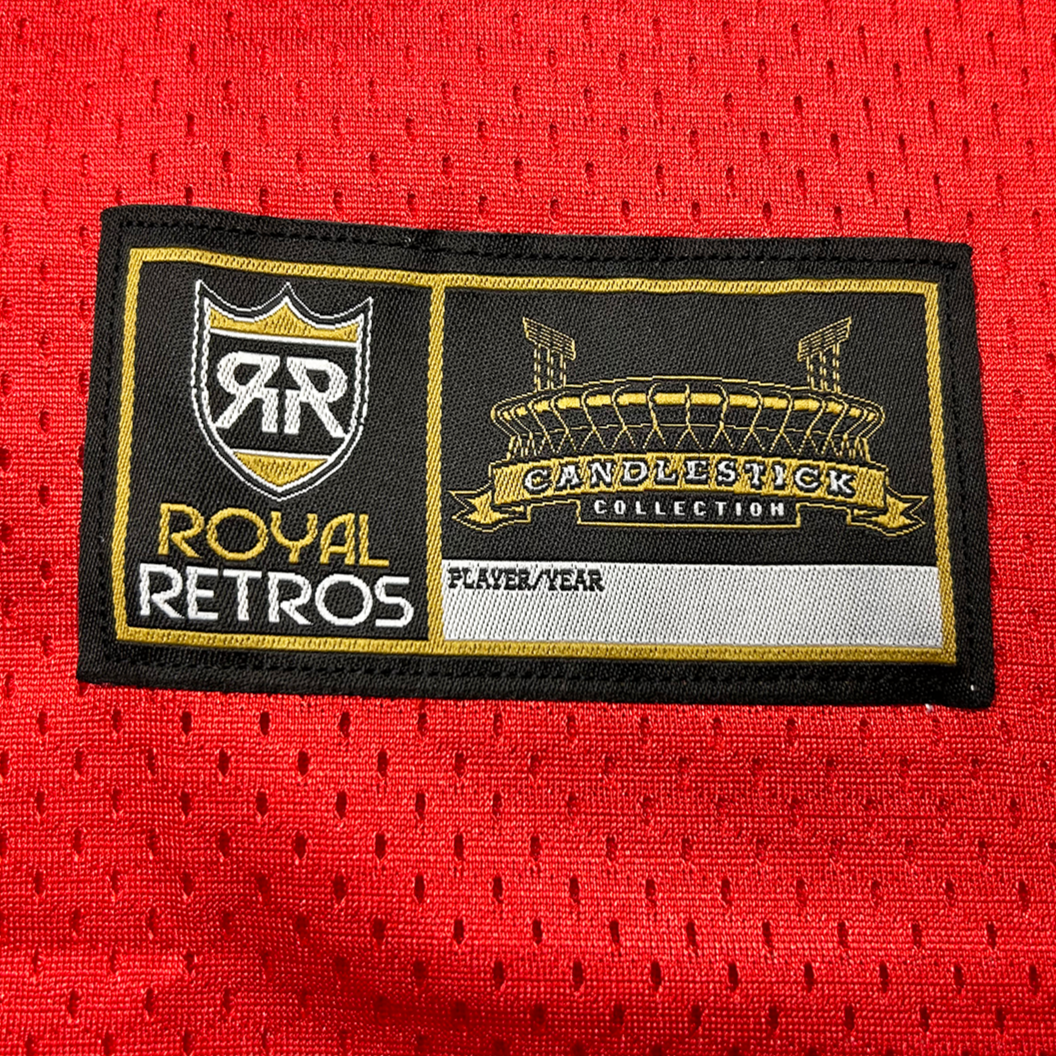 Royal Retros Candlestick collection tag close up.