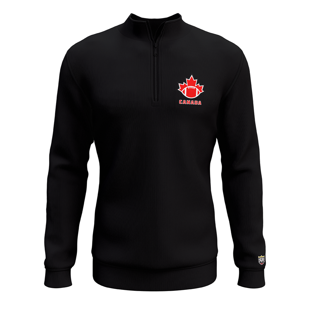 Football Canada Quarter-Zip Sweatshirt - S / Black - Sweatshirts