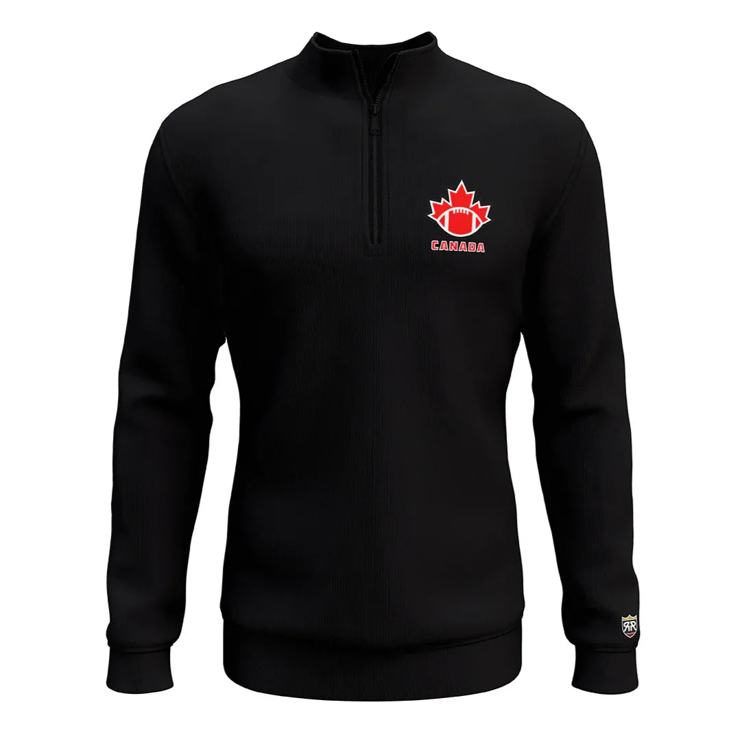 Football Canada Quarter-Zip Sweatshirt - S / Black - Sweatshirts