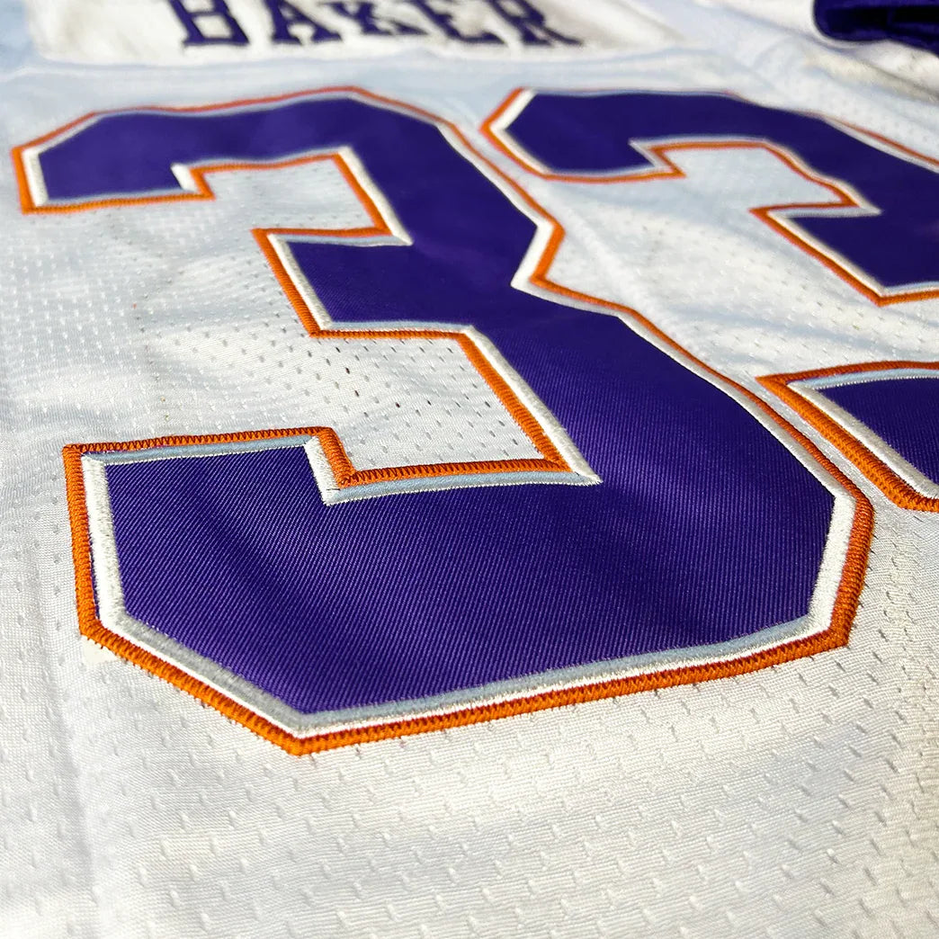 Frankfurt Galaxy WLAF Jersey white #33 close-up Royal Retros