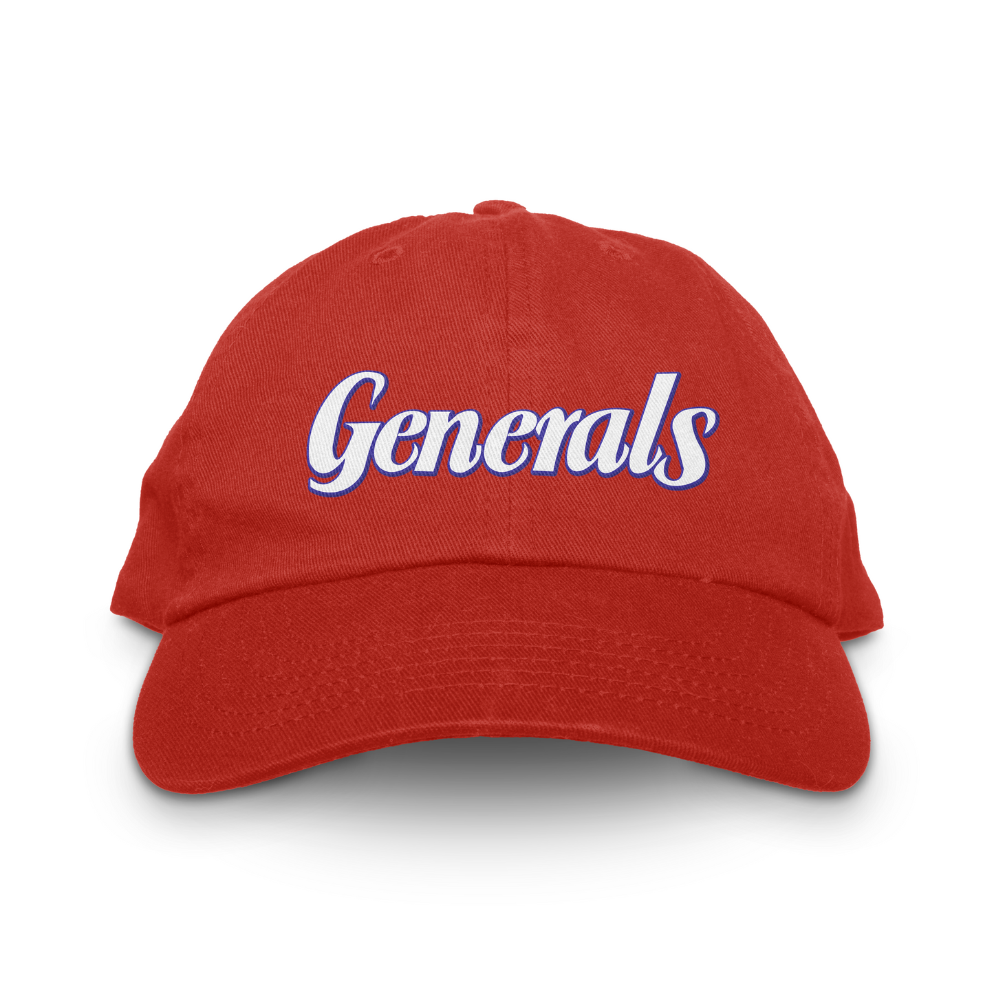 New Jersey Generals Unstructured Hat red with white lettering Royal Retros