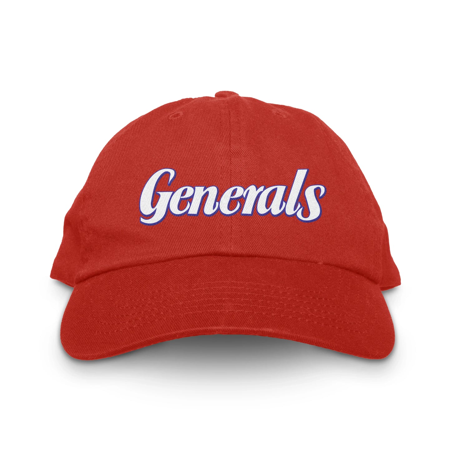 New Jersey Generals Unstructured Hat red with white lettering Royal Retros