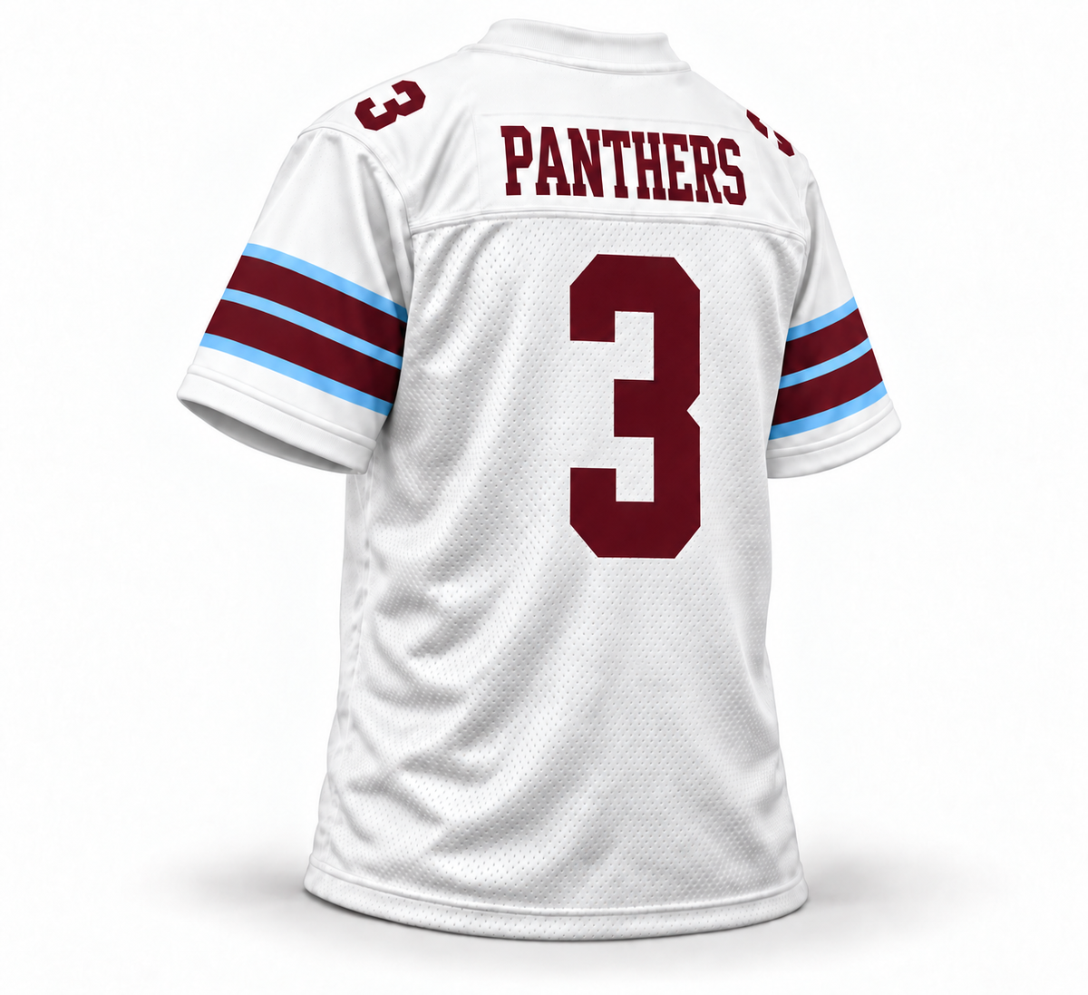2022-23 Michigan Panthers USFL jersey white back, Panthers number 3