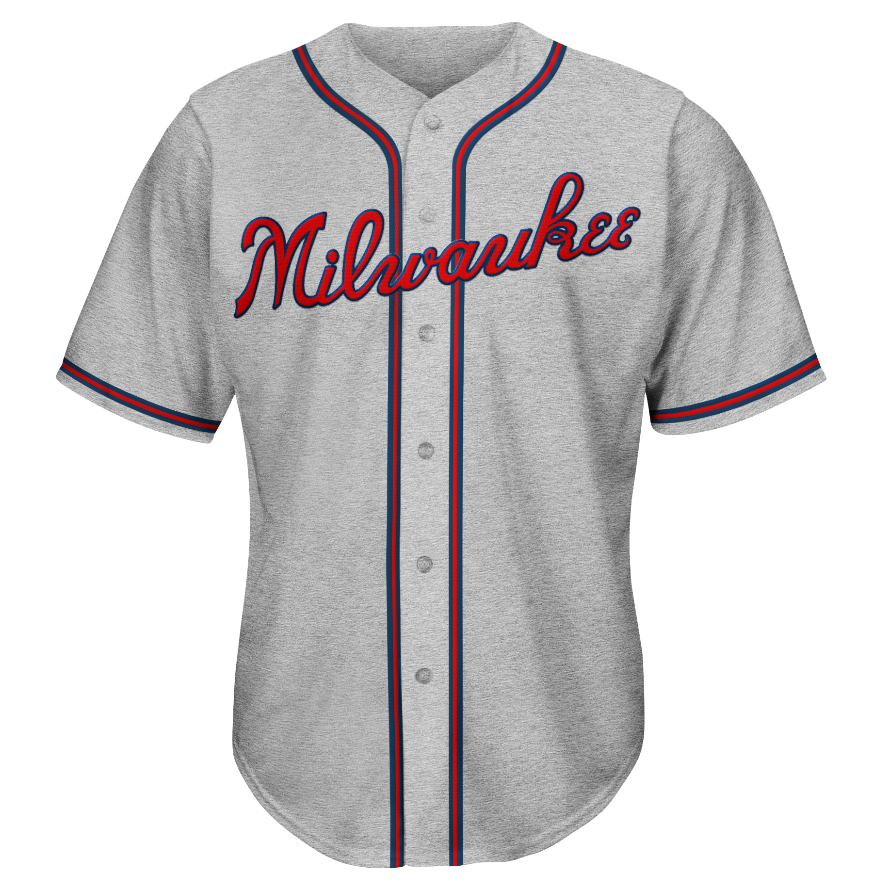 Milwaukee Baseball Jersey - Cream - Large - Royal Retros