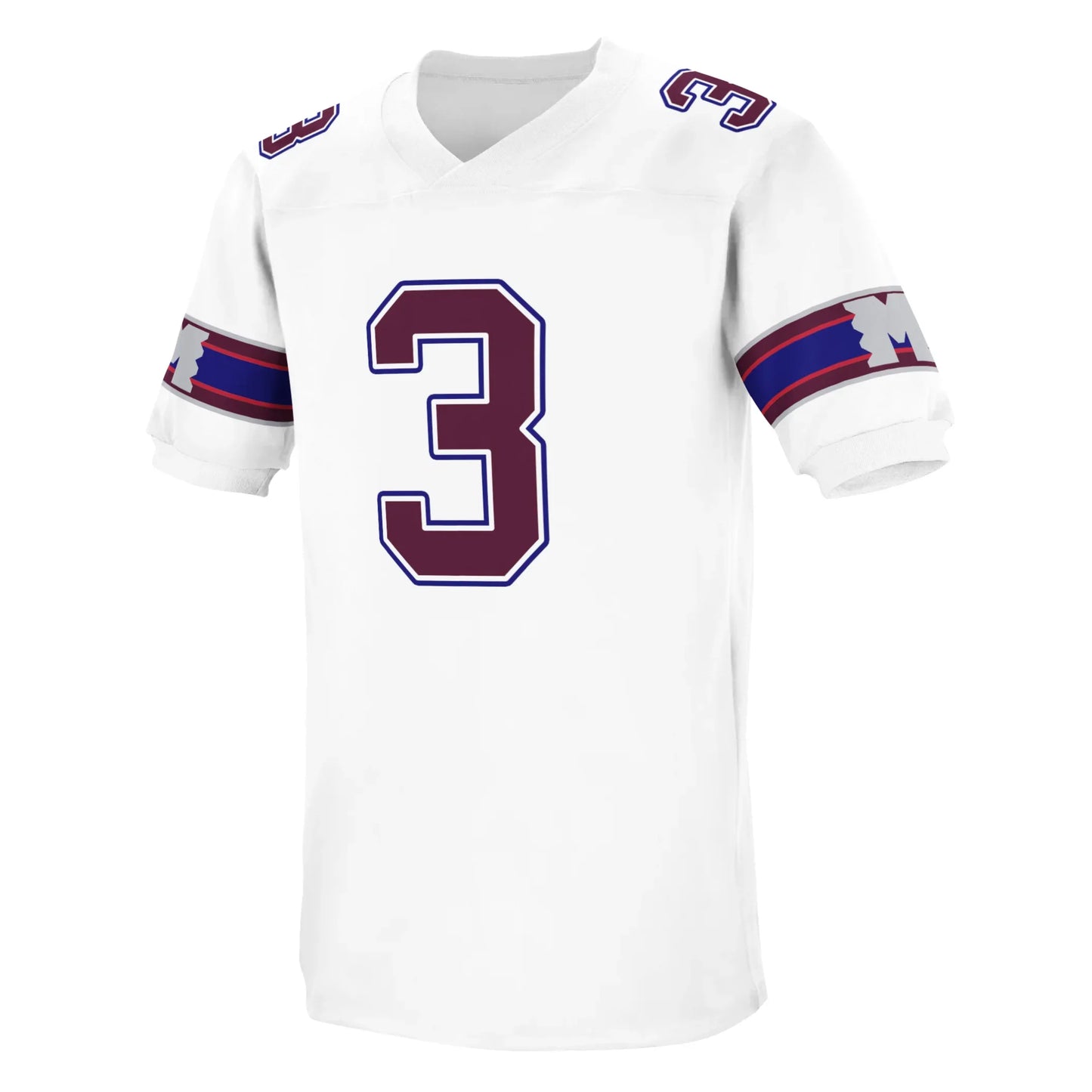 Montreal Machine WLAF Jersey white with maroon #3 Ryal Retros