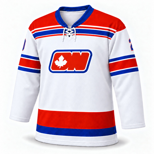 Ottawa Nationals white jersey front, custom number 20