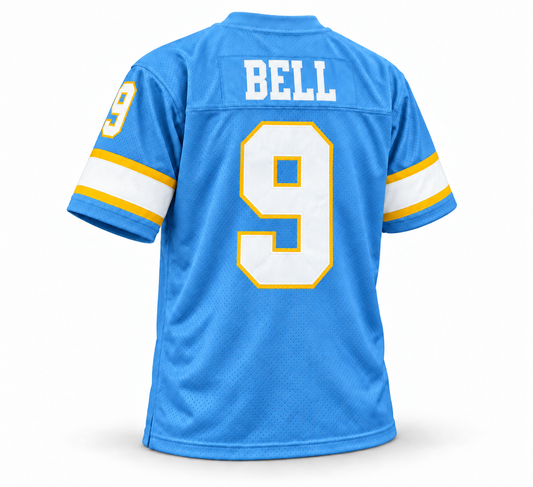 Philadelphia Bell WFL Jersey — powder blue back, BELL and number 9