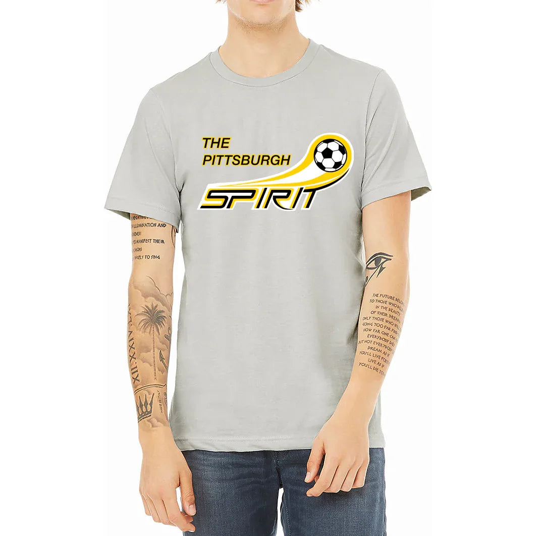 Pittsburgh Spirit Soccer T-Shirt - Silver / Small (S) - T-Shirts