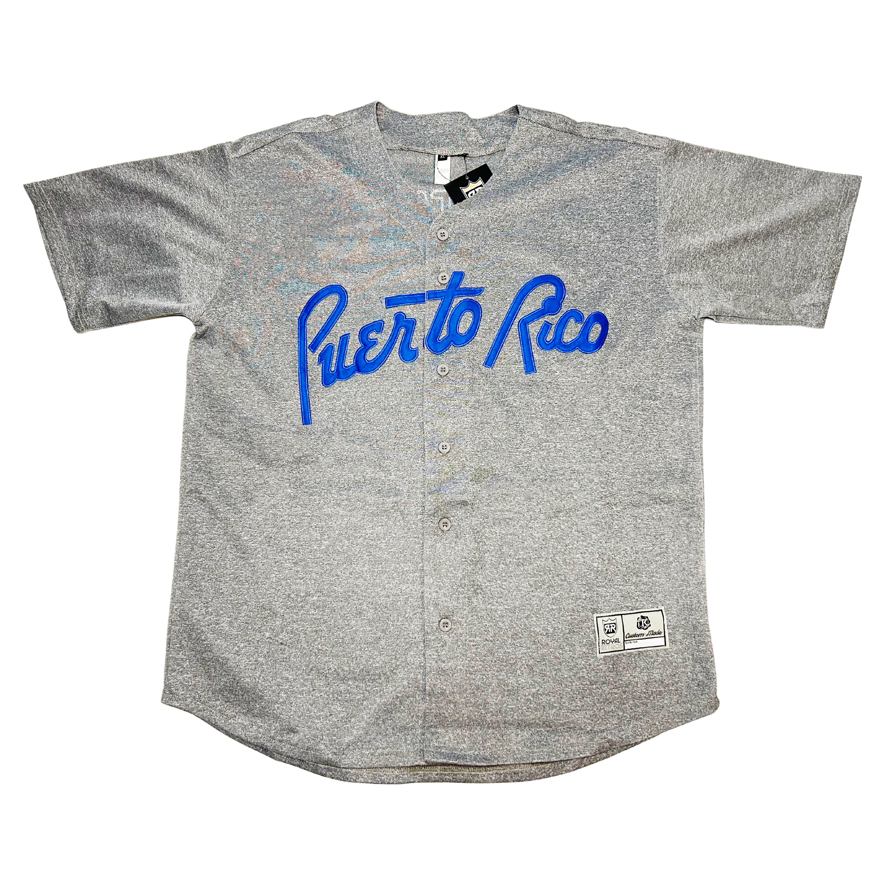 Puerto Rico Baseball Jersey - White - Large - Royal Retros