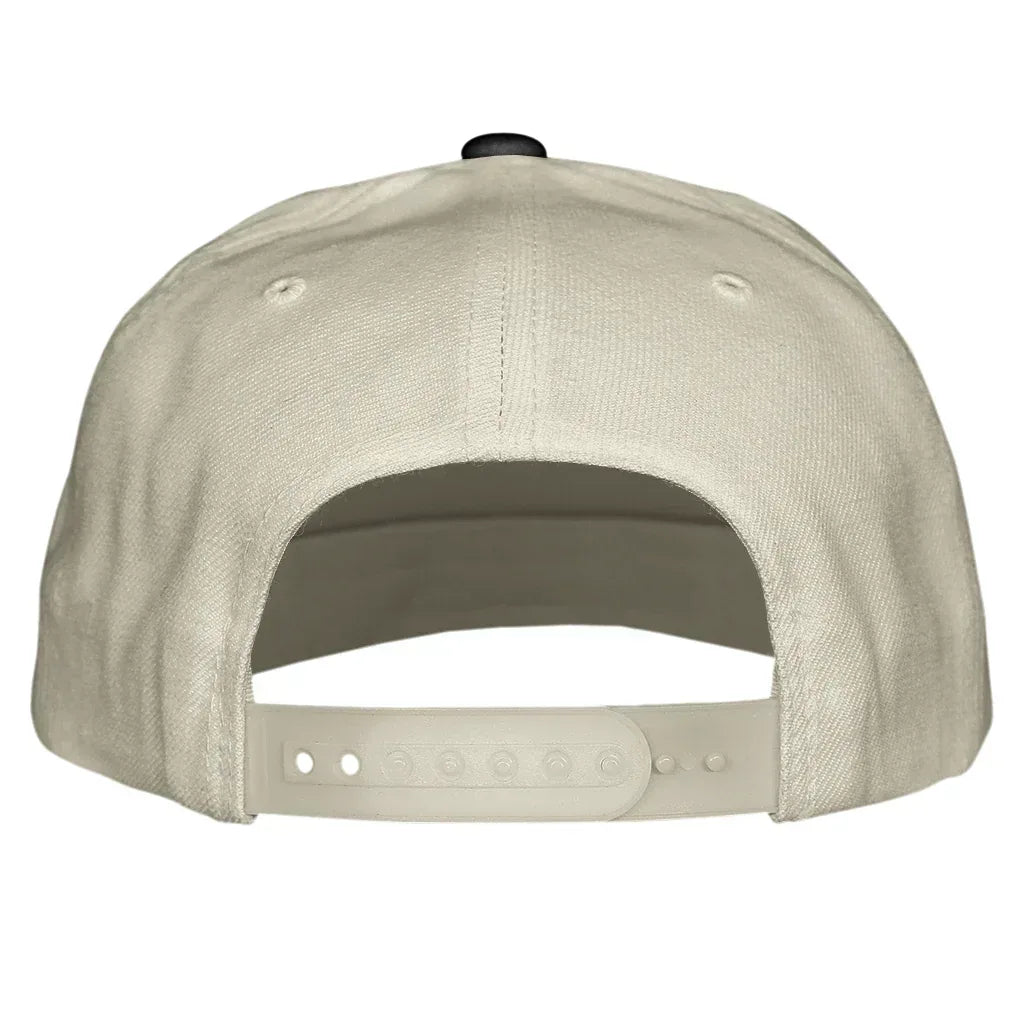 Football Canada snapback hats white back view. Royal Retros