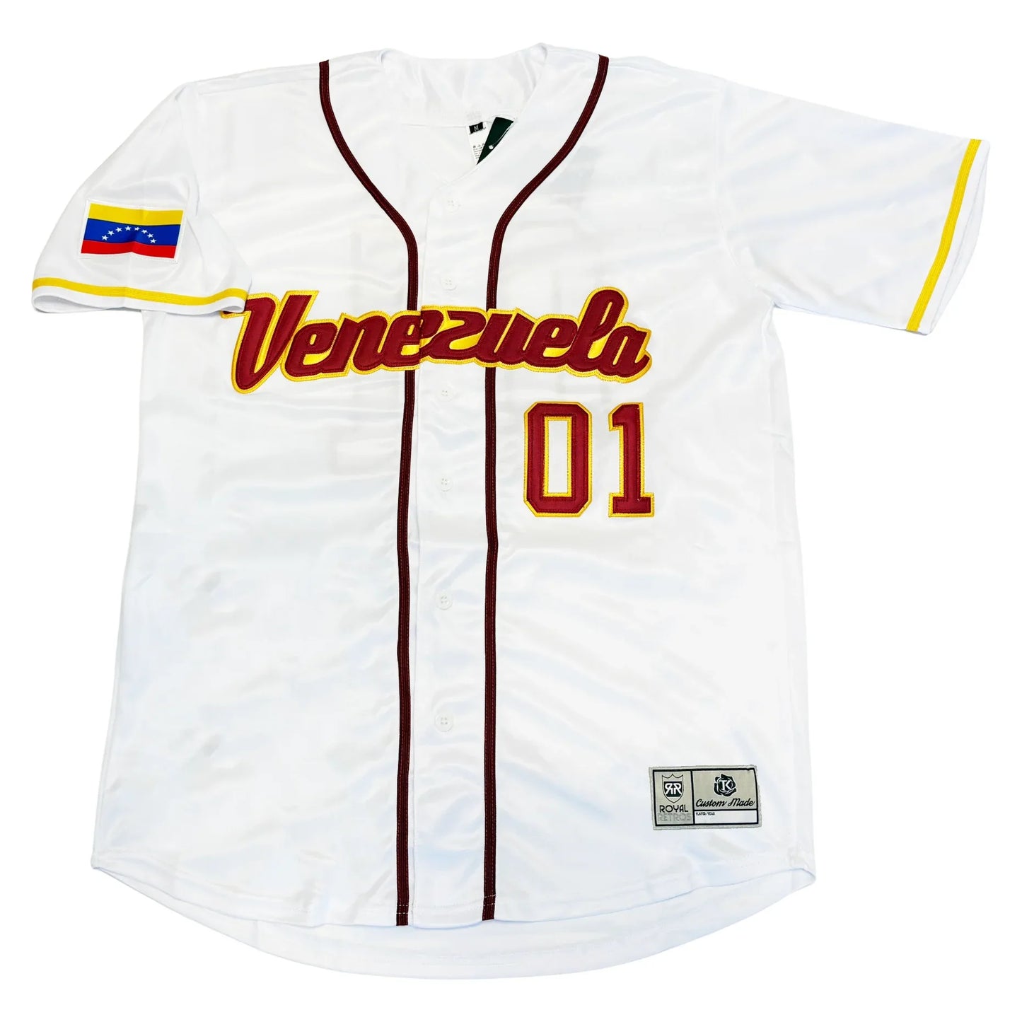 Venezuela Baseball Jersey - Small / White - Jerseys