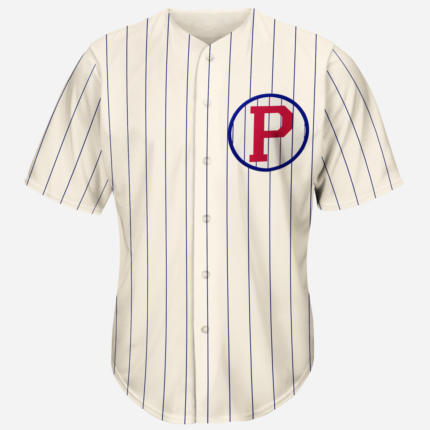 Classic P Baseball Jersey - Small / Cream/Pinstripes - Jerseys