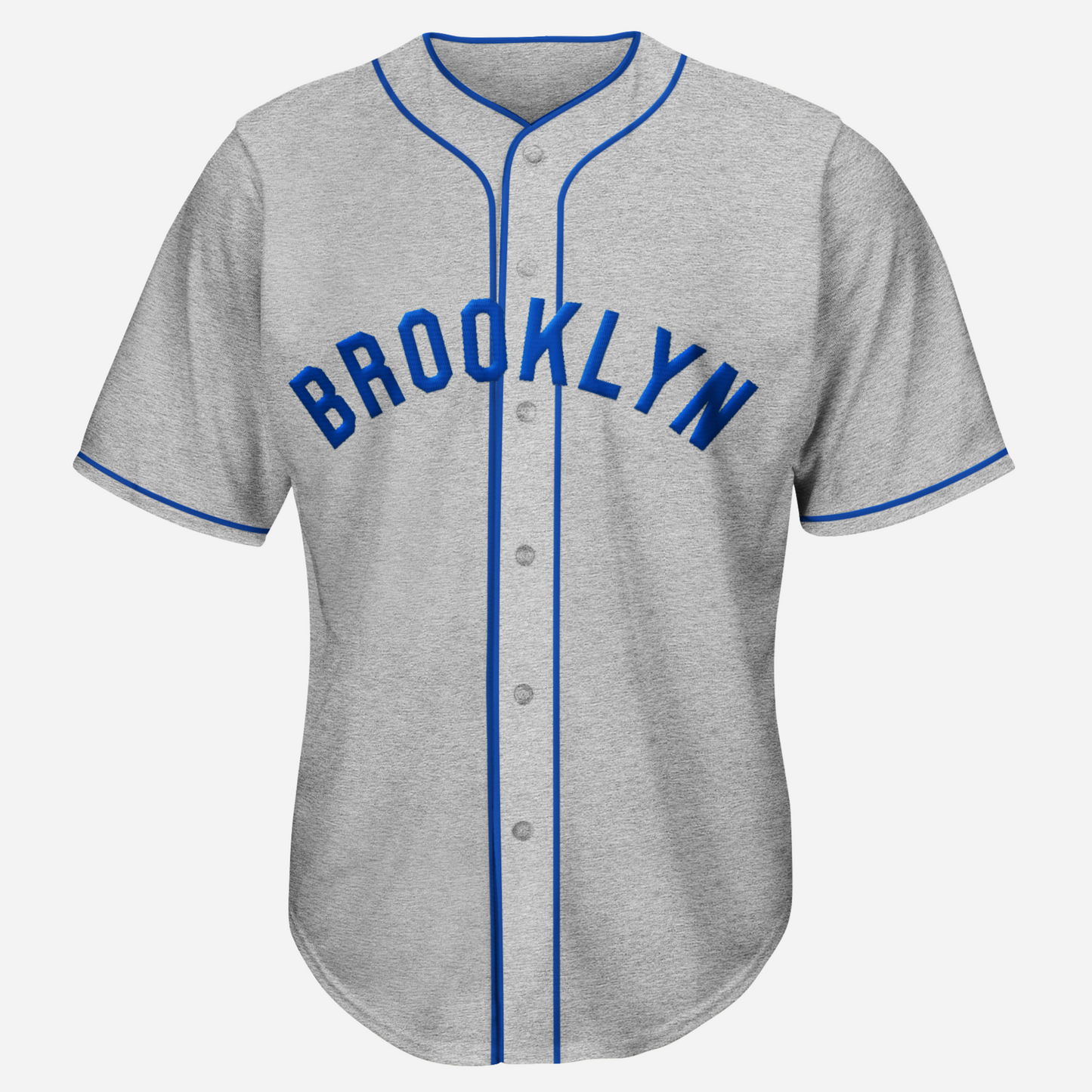 Brooklyn Baseball Jersey - Small / Gray/Royal - Jerseys