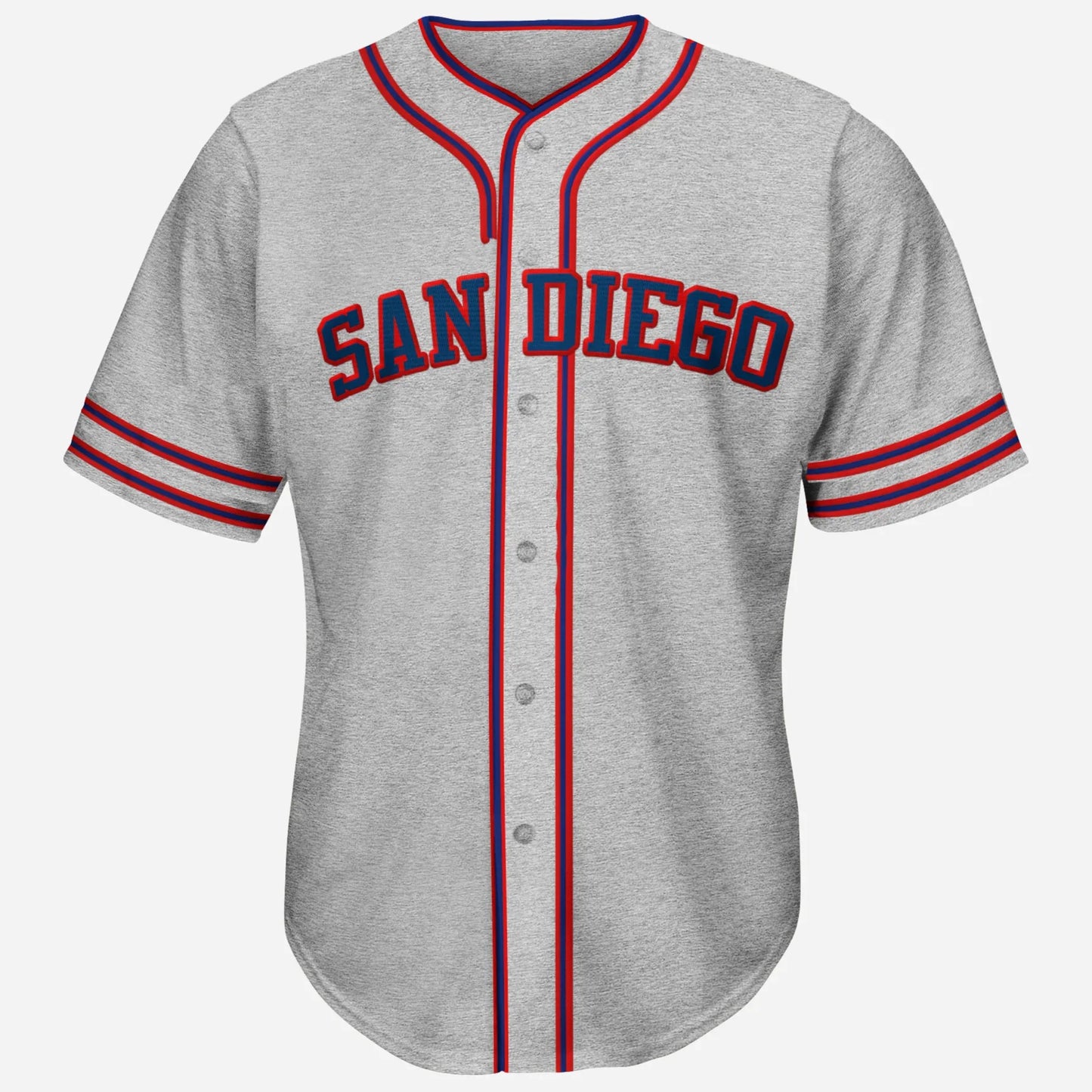 PCL Padres Road Jersey button-down grey Royal Retros