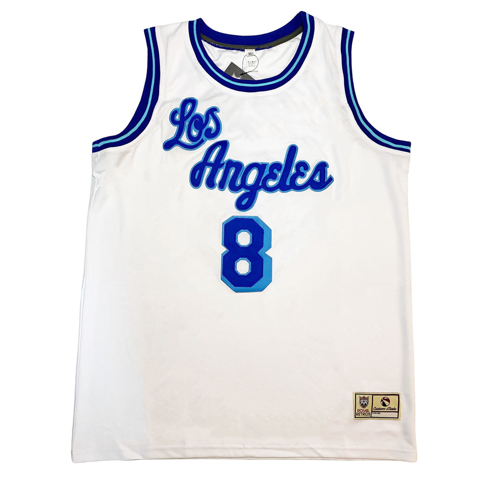 Los Angeles Basketball Jersey - White - Medium - Royal Retros