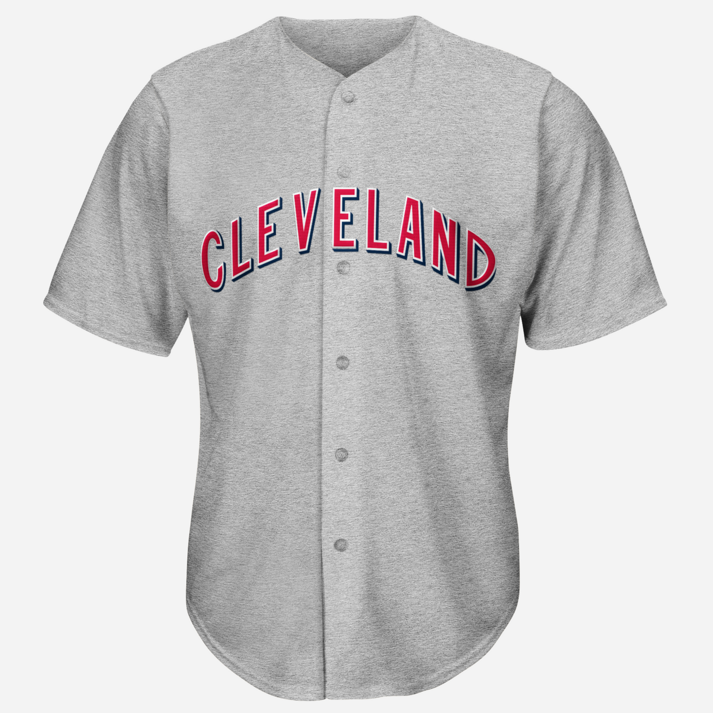 1970 Cleveland road gray jersey. Cleveland across chest in red with white trim. Royal Retros