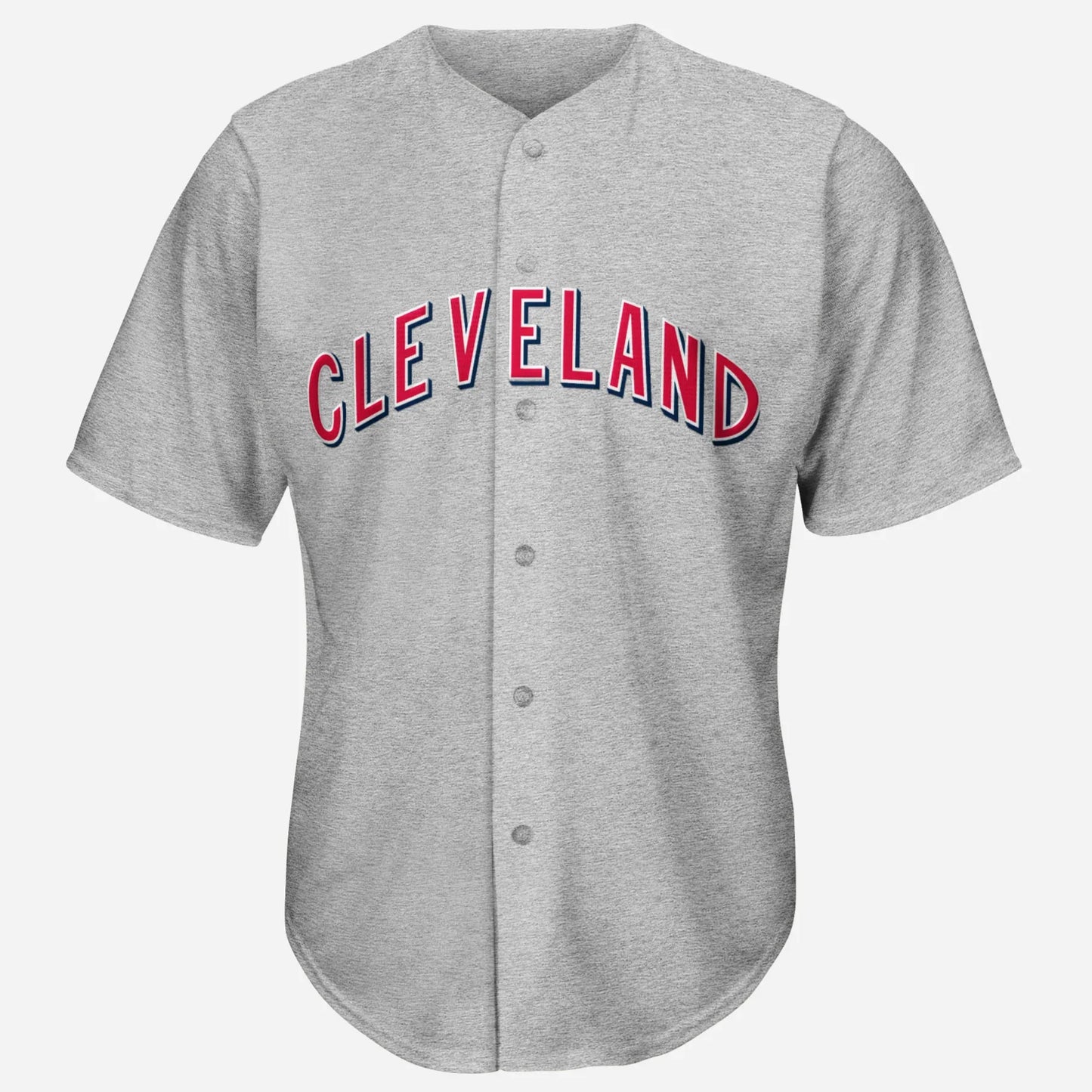 1970 Cleveland road gray jersey. Cleveland across chest in red with white trim. Royal Retros