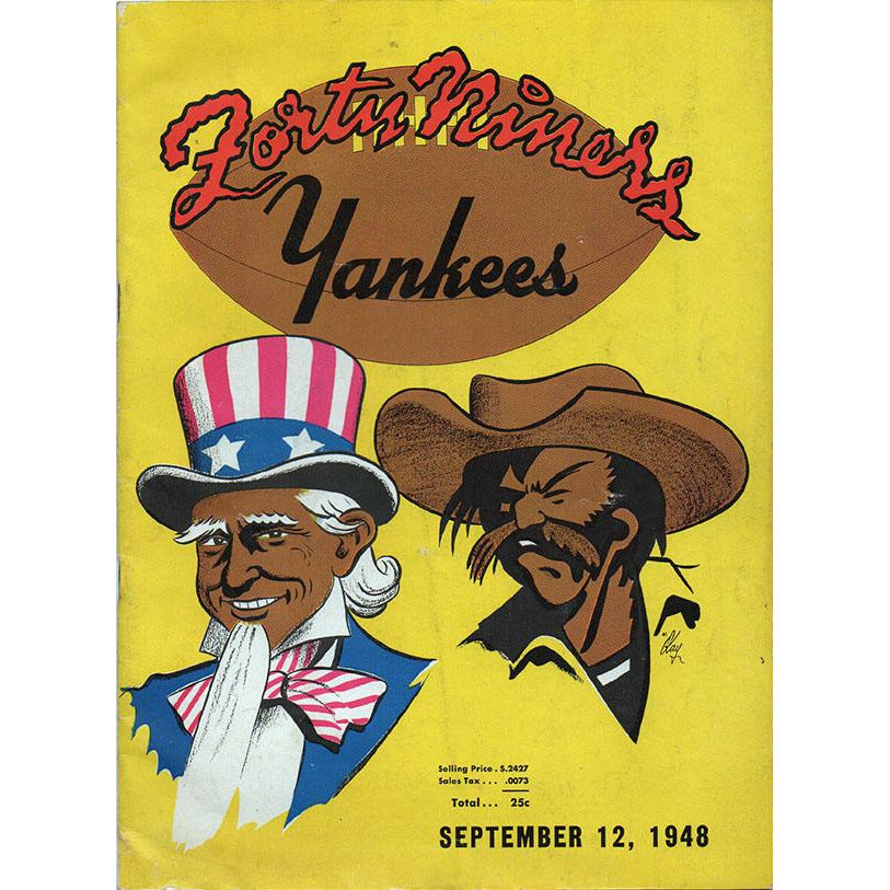 Yankees vs 49ers program cover 1948