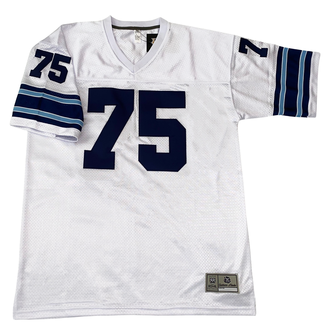 1973 Toronto Argonauts throwback jersey white with blue #75 Royal Retros