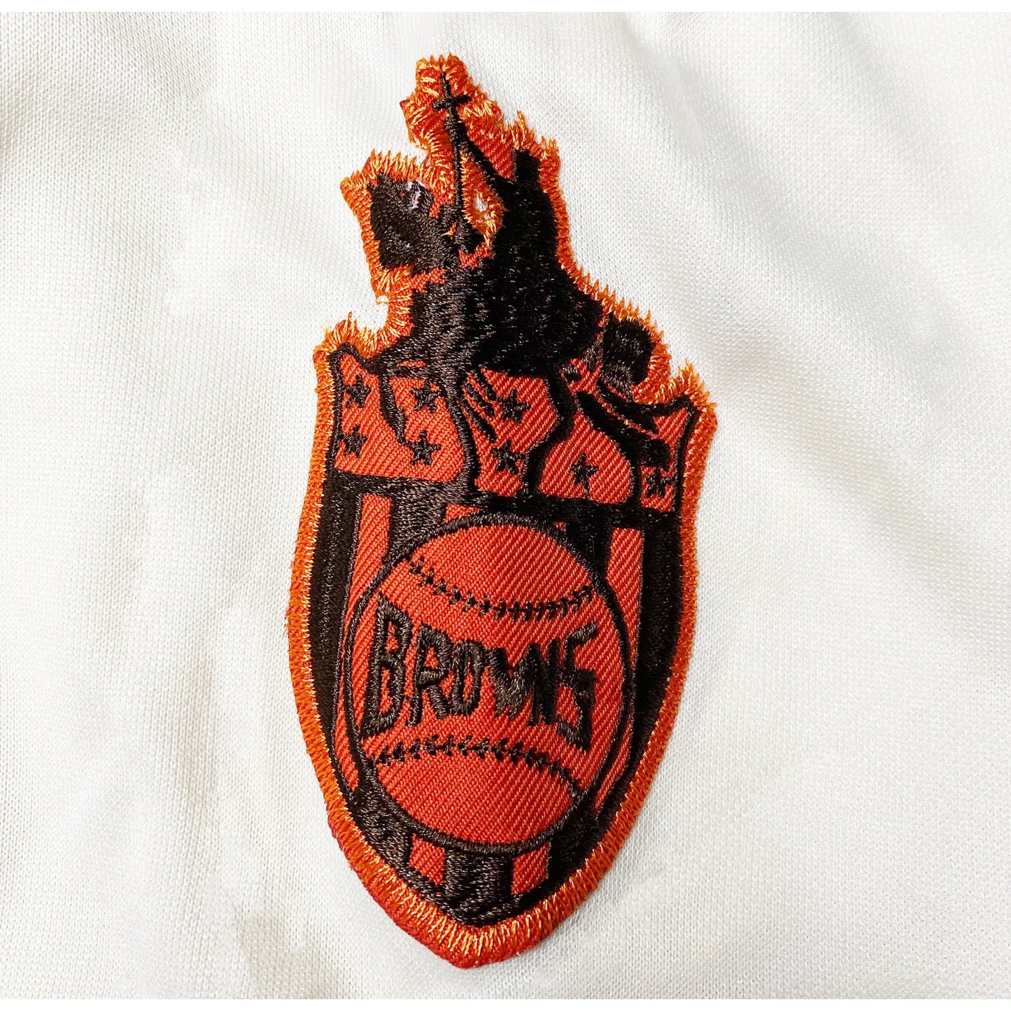 St Louis Browns Jersey close-up patch on white sleeve Royal Retros