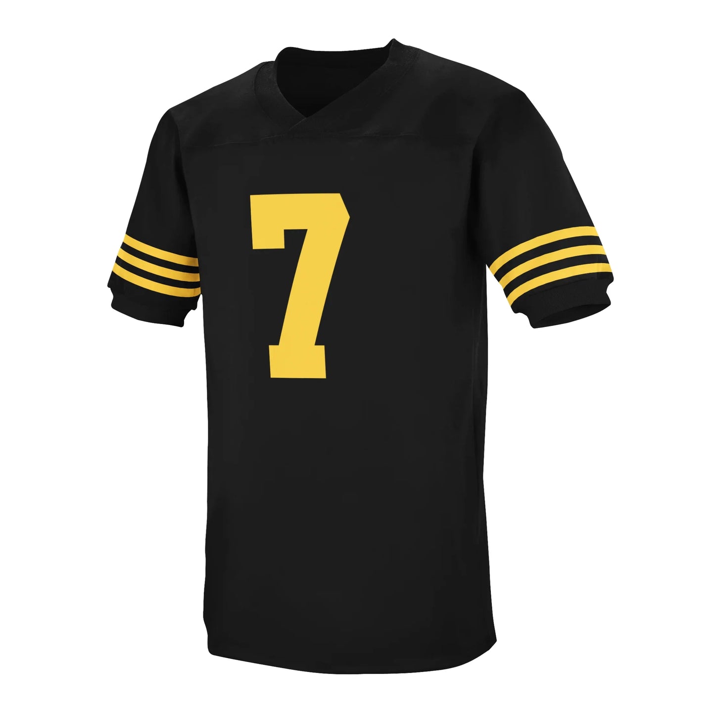 Chicago Hornets AAFC Jersey black with gold trim and number 7 Royal Retros