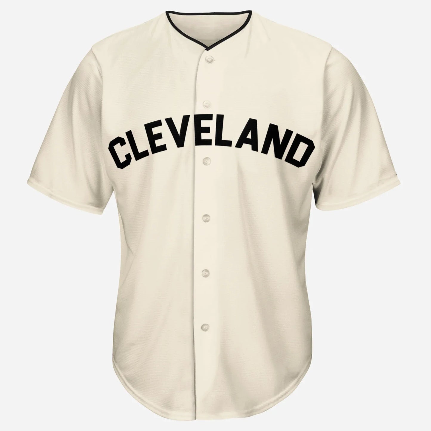Cleveland Spiders jersey. Button-up. White. Cleveland in blue across chest. Royal Retros