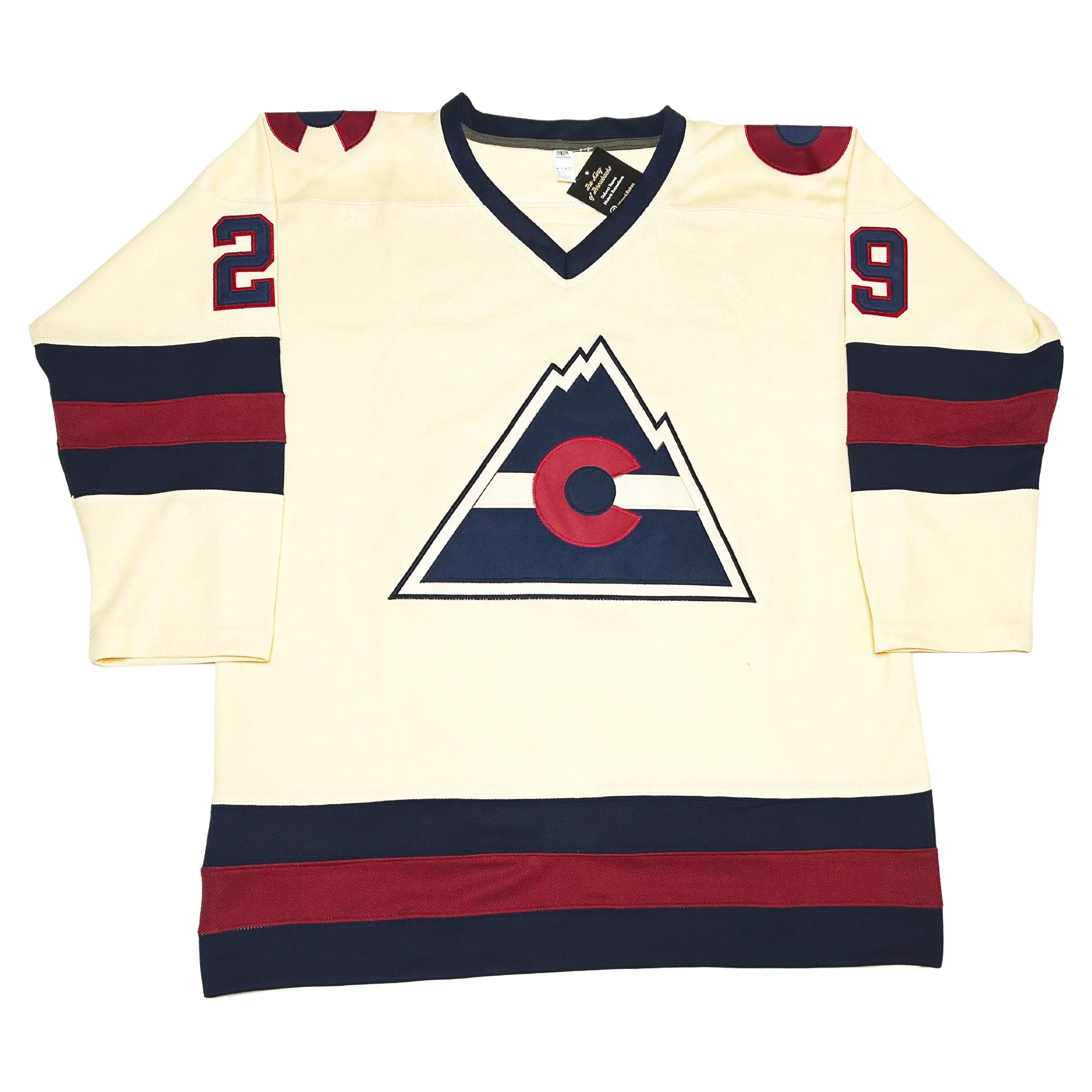colorado rockies gear Colorado Rockies Hockey Vintage Cream Jersey, 4XL / Cream