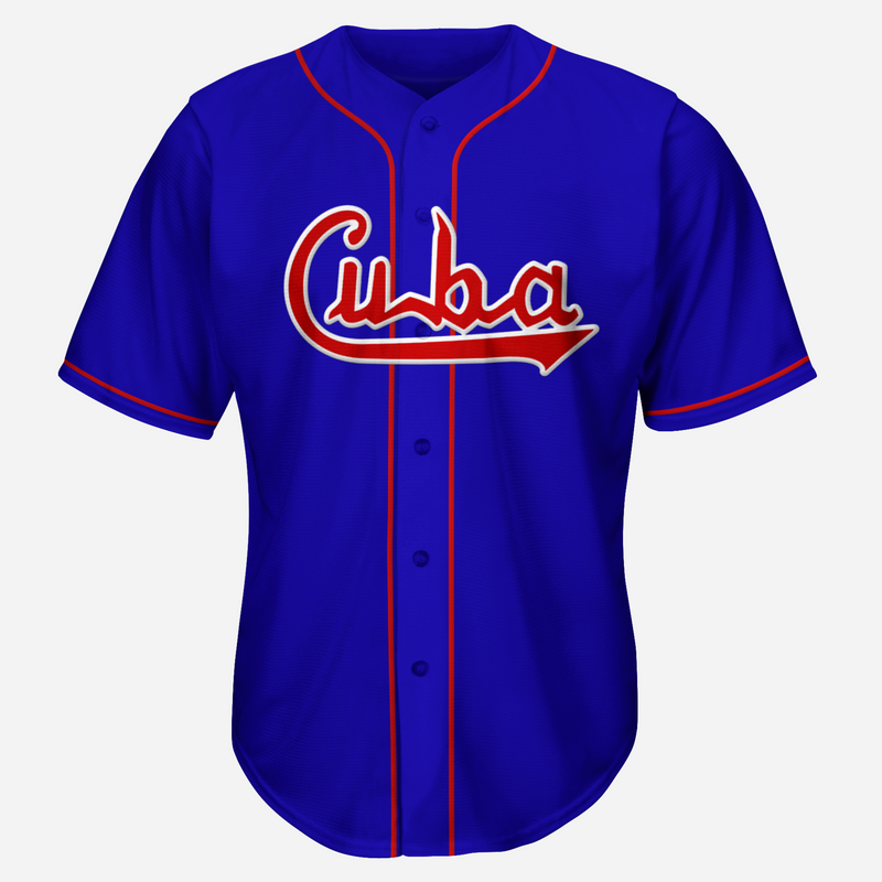 Cuba Baseball Jersey Royal Retros