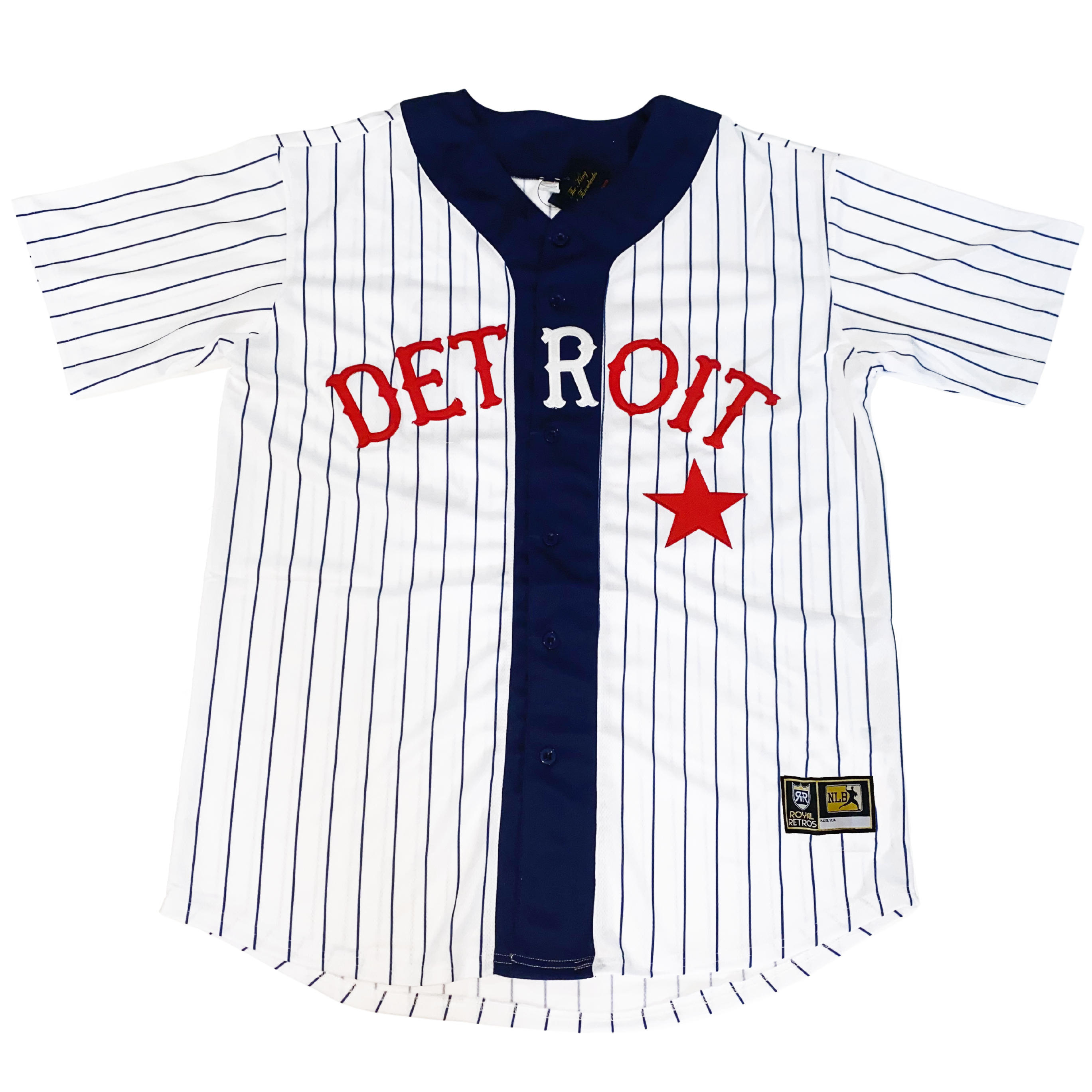 Detroit Stars NLB Jersey - White - XL - Royal Retros