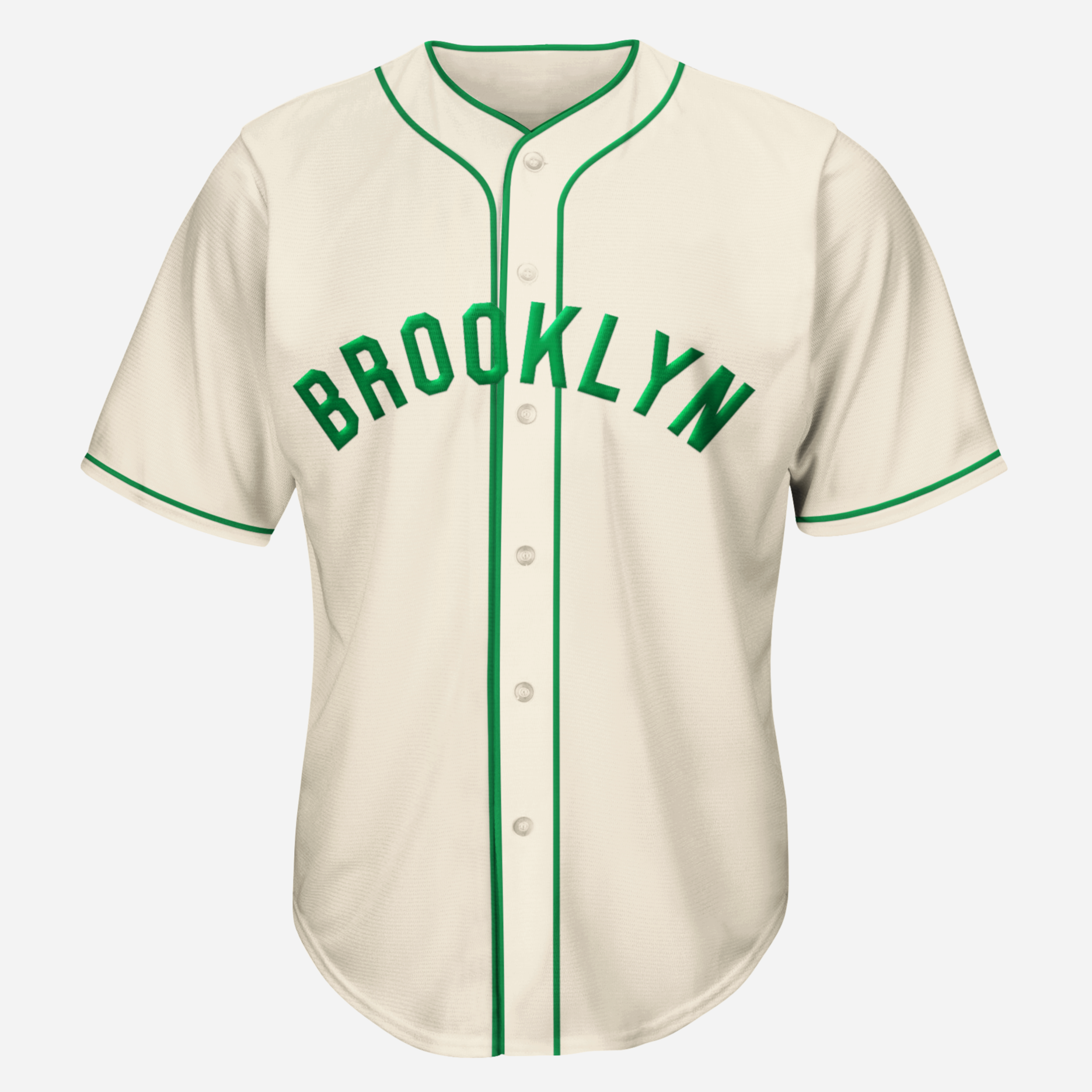 Brooklyn Baseball Jersey - Cream/Pinstripes - Medium - Royal Retros