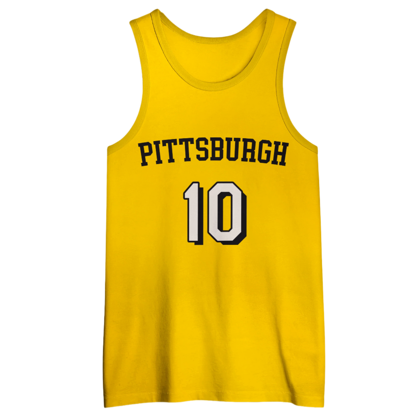 Yellow Pittsburgh Ironmen Jersey tank top showcasing vintage hockey style