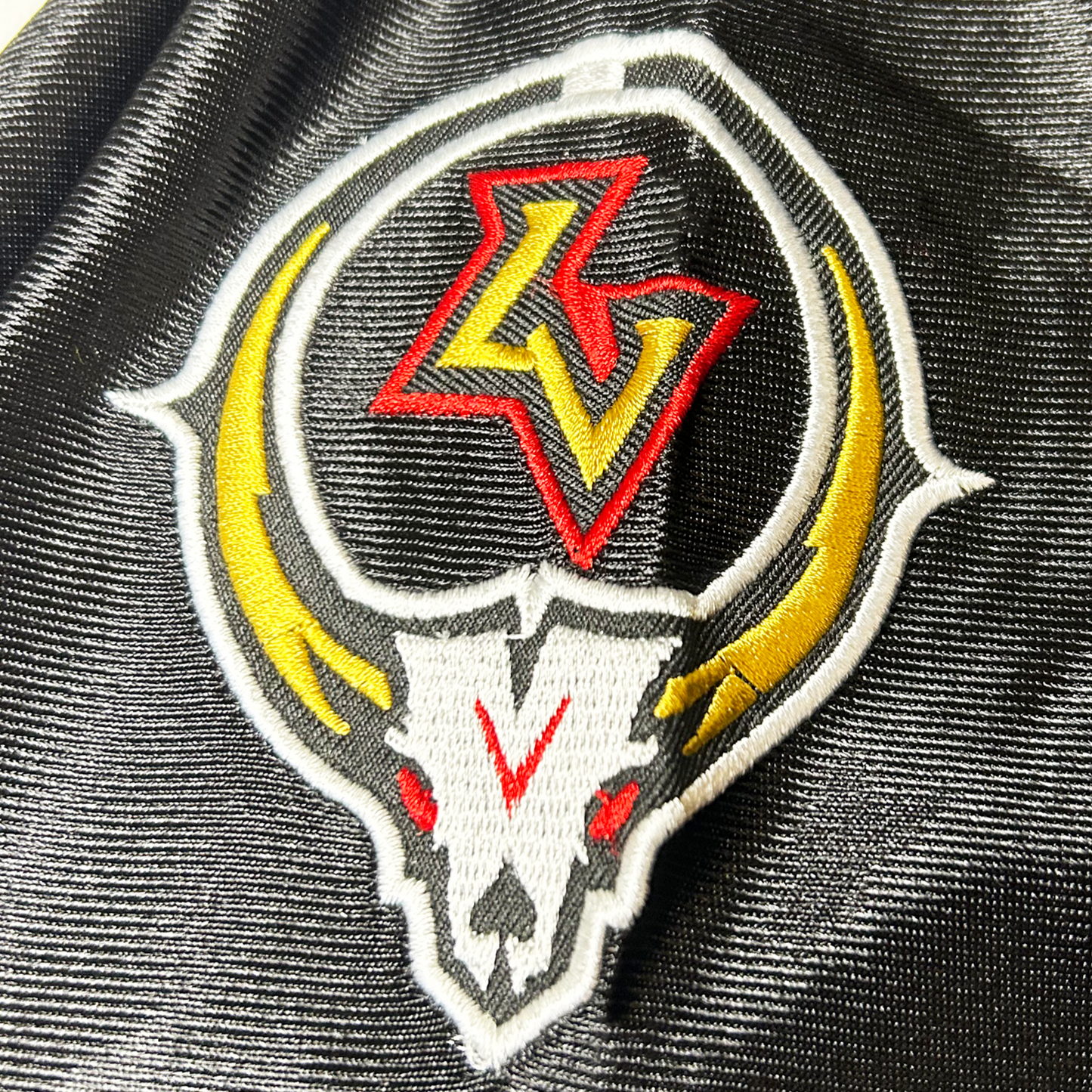 Las Vegas Outlaws XFL Jersey close-up logo Royal Retros