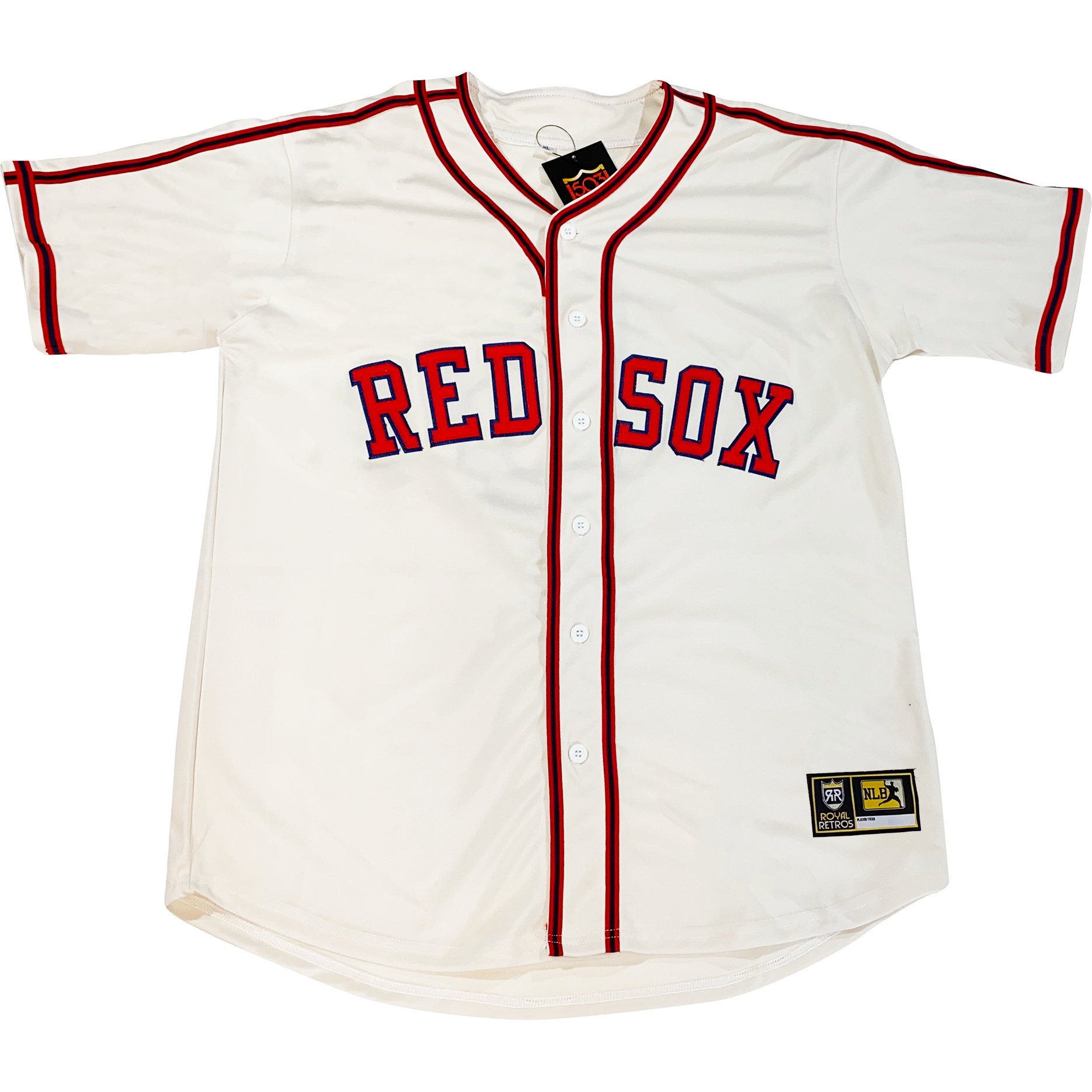 Memphis Red Sox NLB Jersey - Cream - Medium - Royal Retros