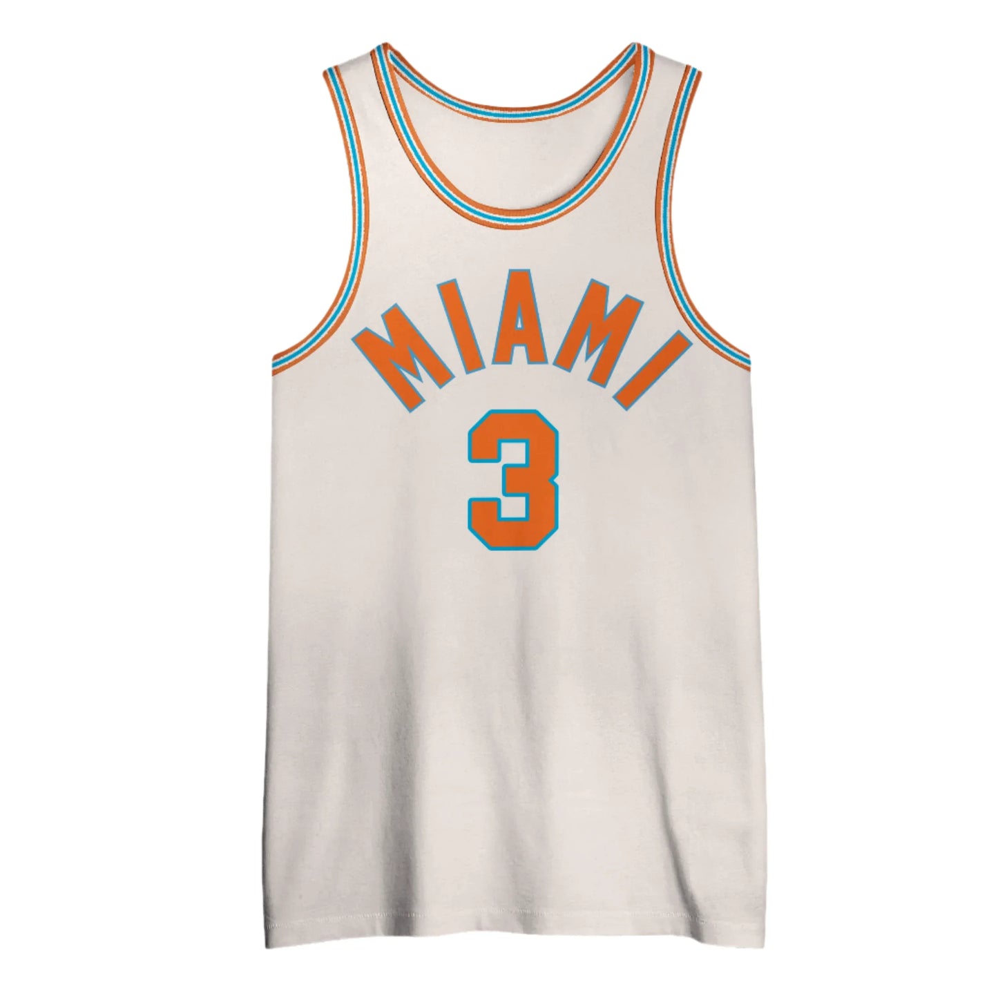 White Miami Heat basketball jersey from the Miami Floridians collection by Royal Retros