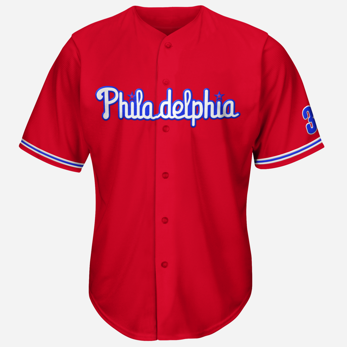 Philadelphia Baseball Jersey - Small / Red - Jerseys