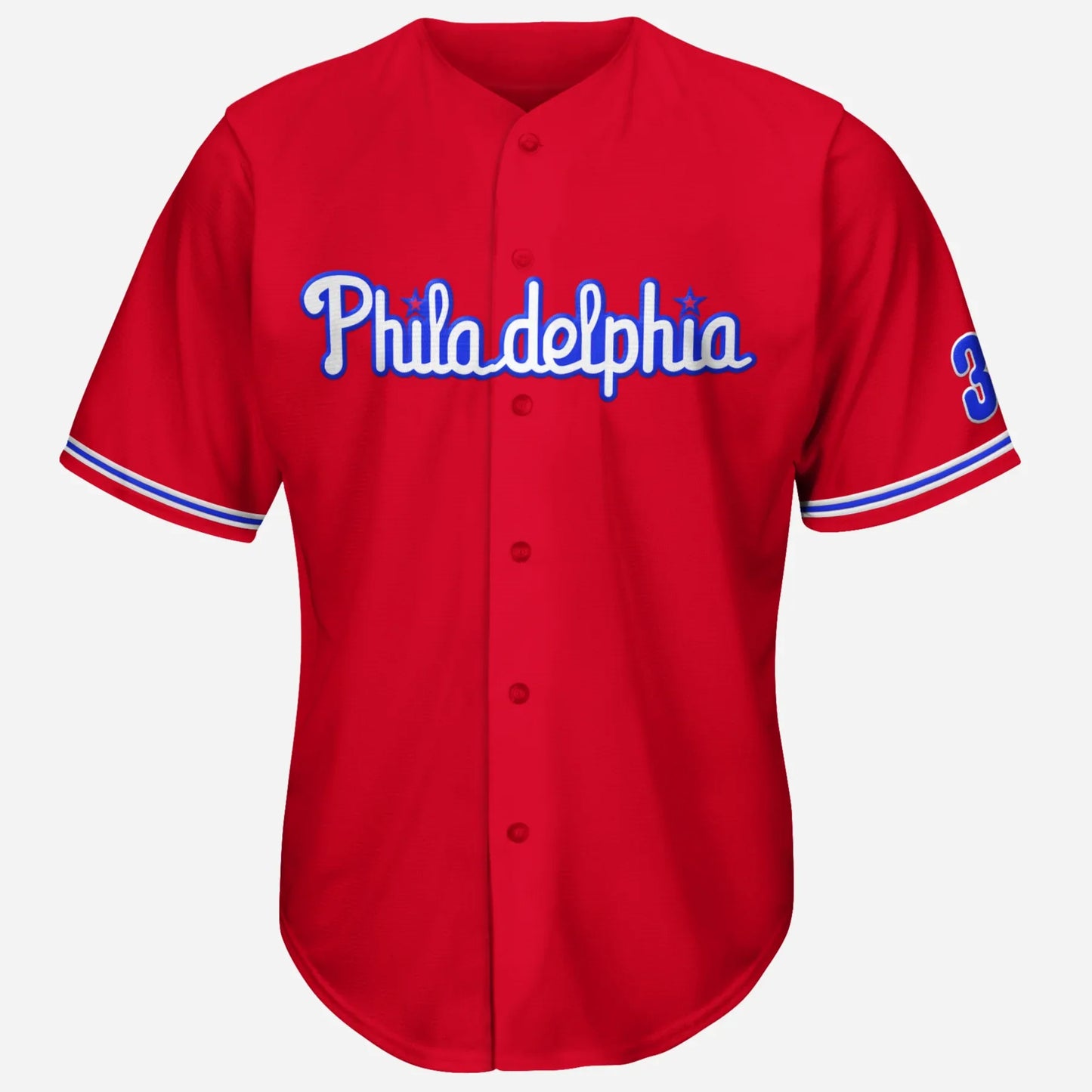 Philadelphia Baseball Jersey - Small / Red - Jerseys