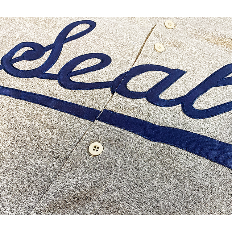 joe dimaggio san francisco seals jersey close-up Seals blue on gray Royal Retros