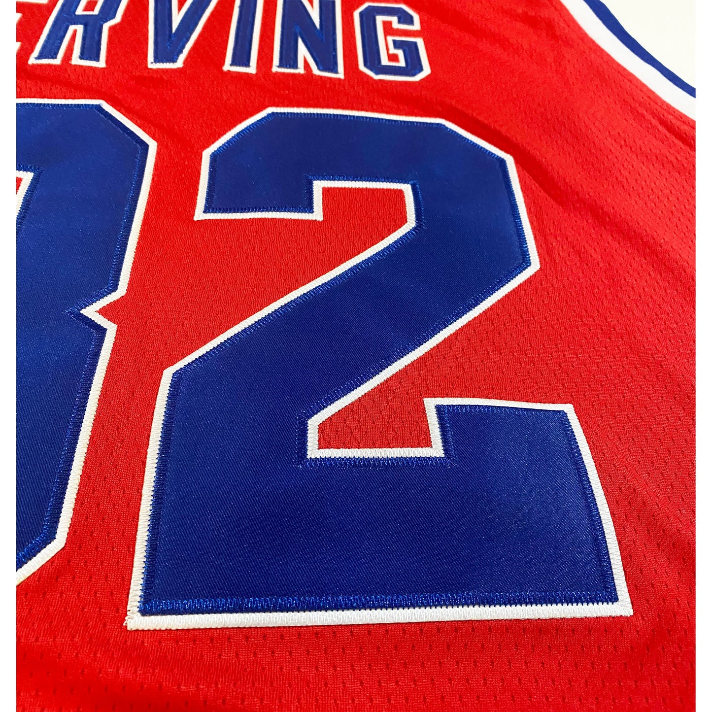 Red Virginia Squires jersey featuring blue number 32, perfect for fans of the Oakland Oaks