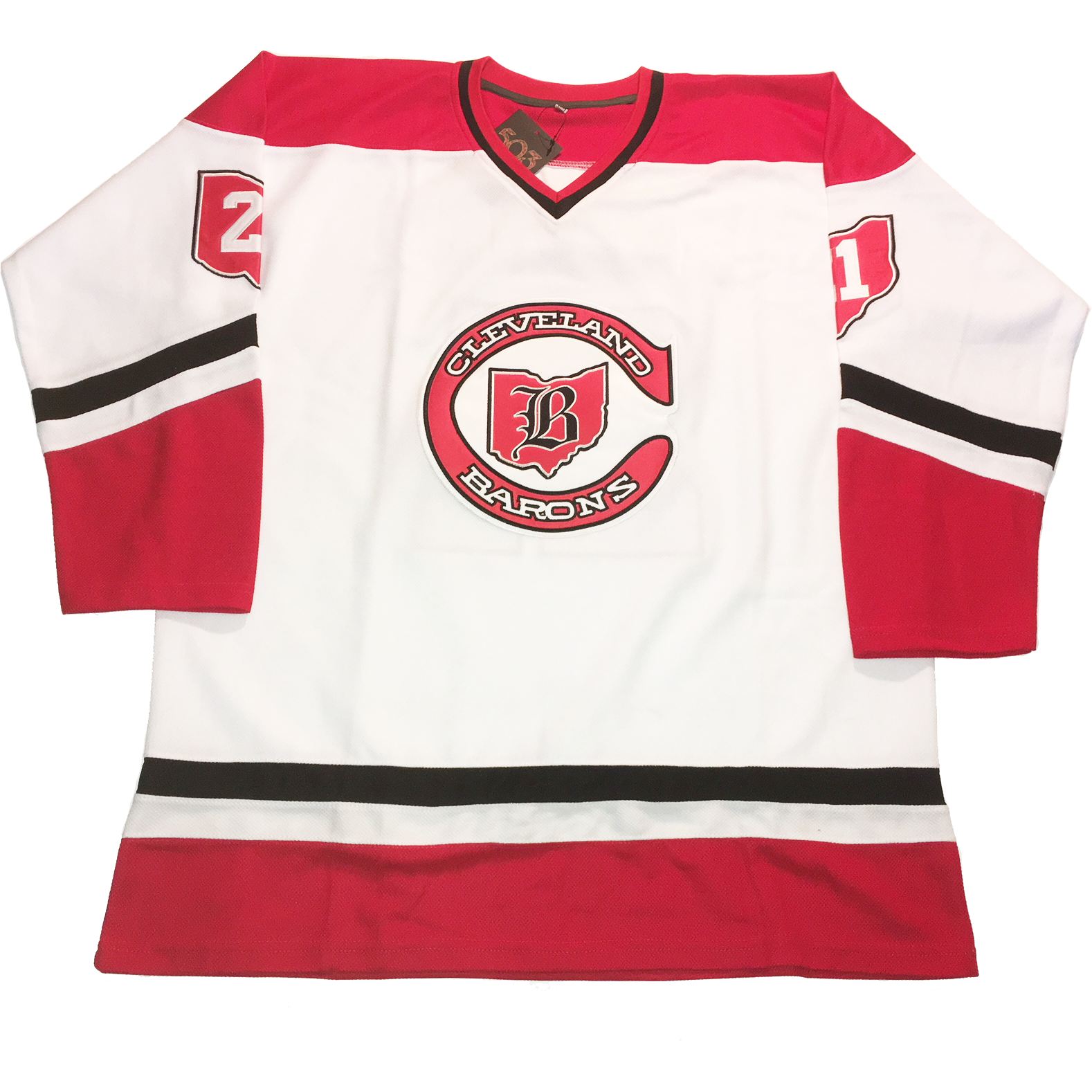 dennis maruk cleveland barons hockey jersey (623659778076)