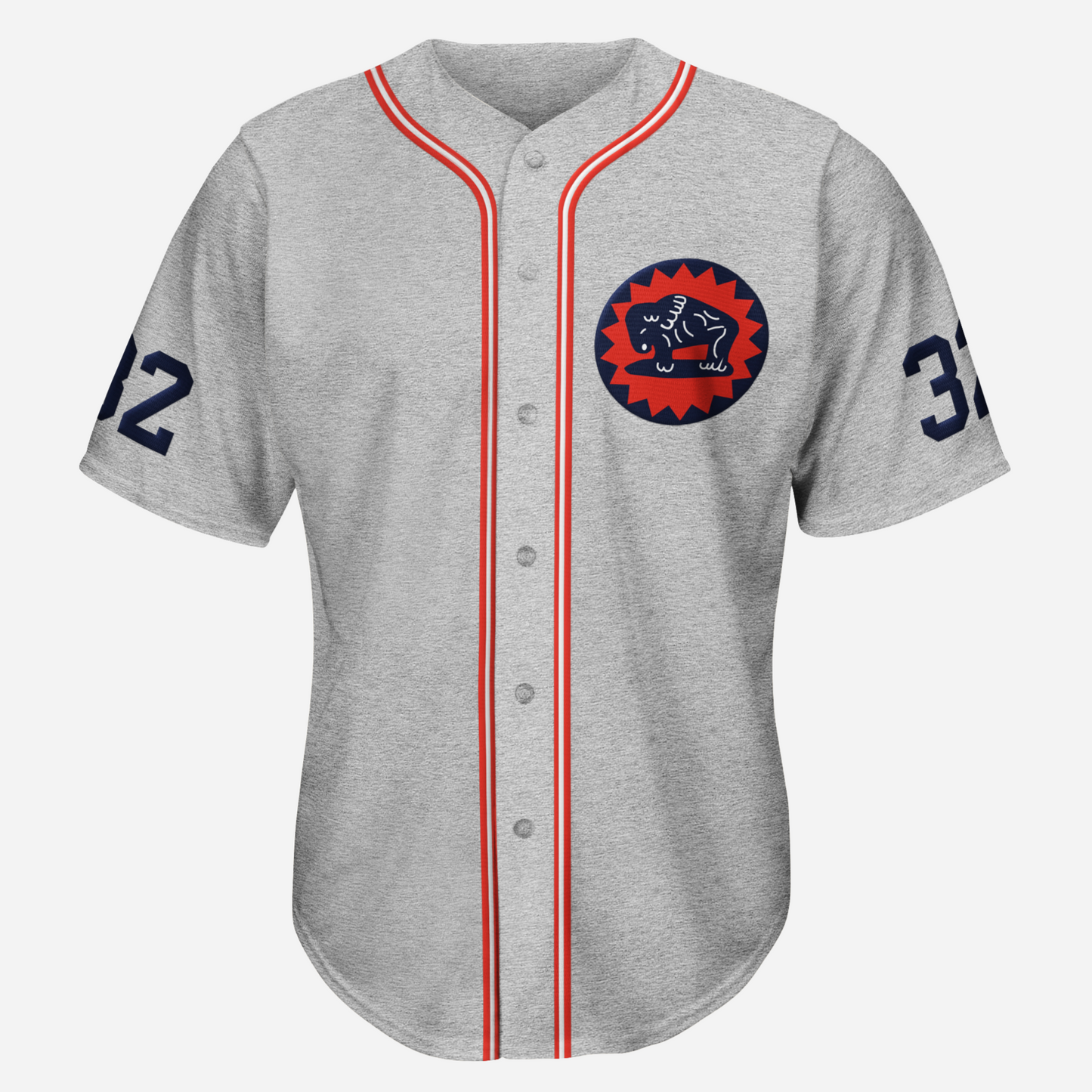 Houston Buffaloes Jersey - Small / Gray - Jerseys