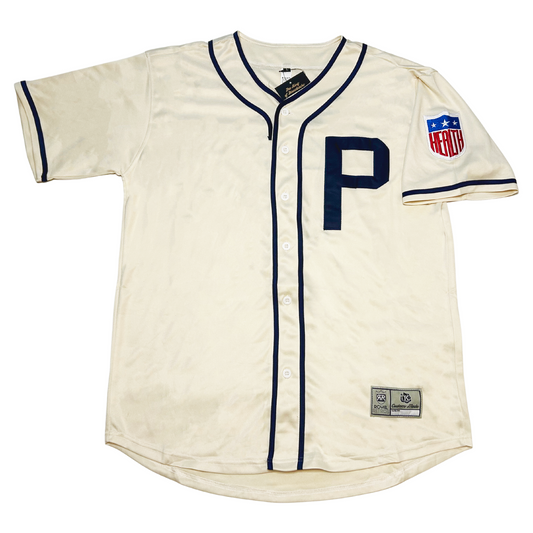 Classic P Baseball Jersey - Small / Cream/Navy - Jerseys