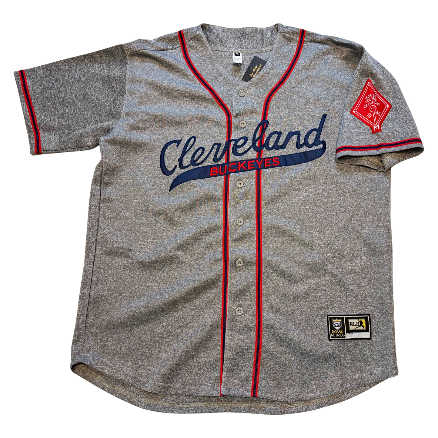 Cleveland Buckeyes NLB Jersey - Small / Gray - Jerseys
